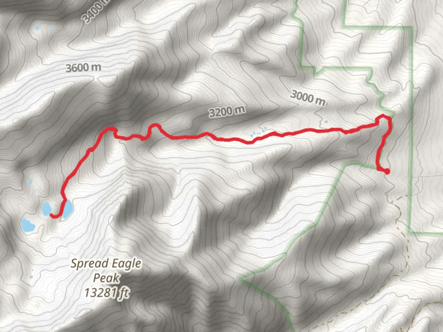 An image depicting the trail Lake of the Clouds - Swift Creek and its surrounding area.