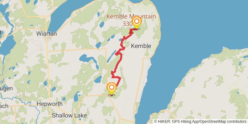 The Bruce Trail stage 37 Map