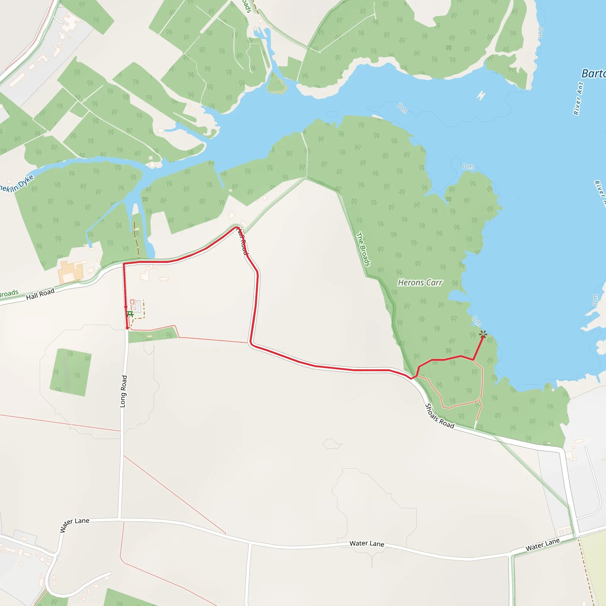 Barton Broad Boardwalk mobile static map