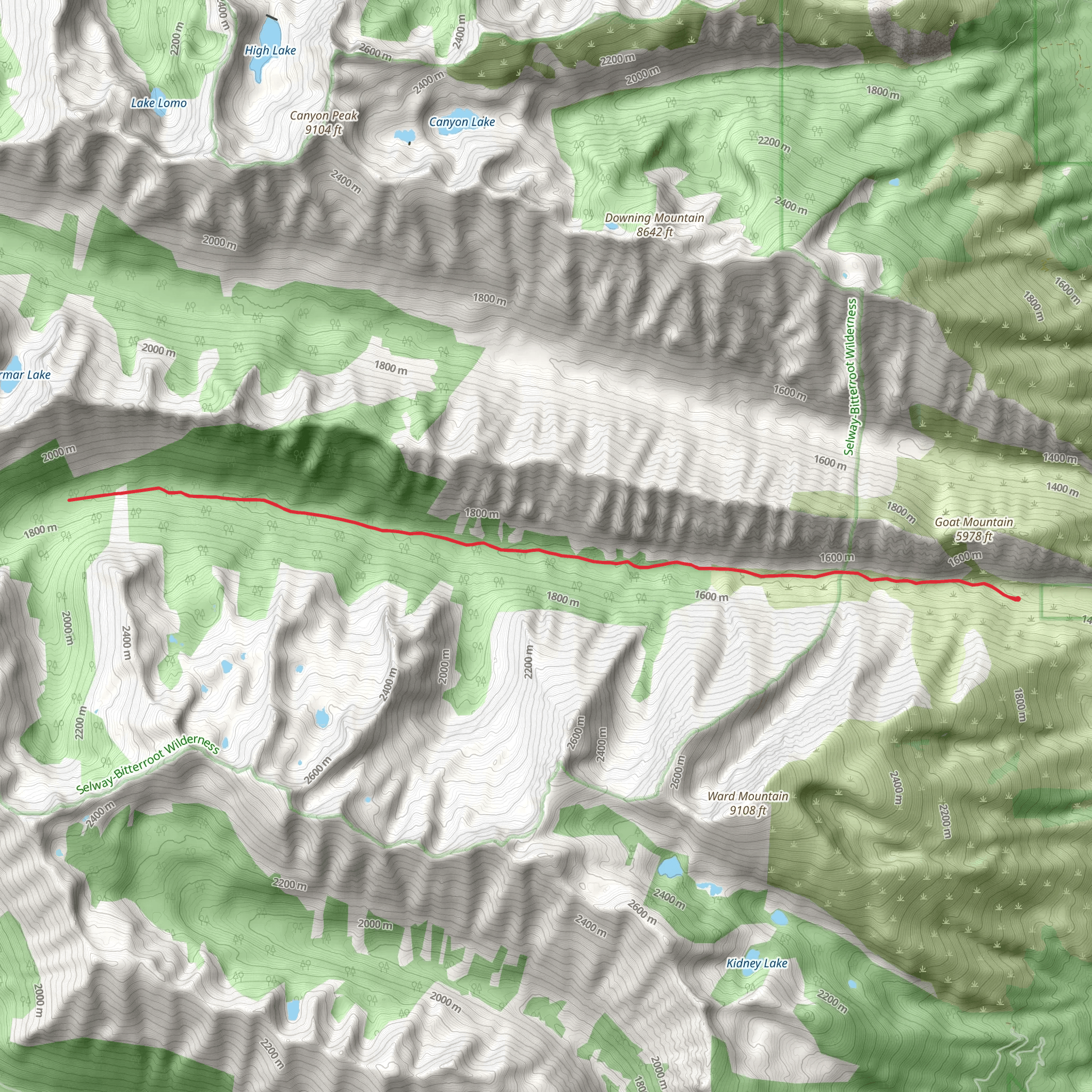 Roaring Lion Trail mobile static map