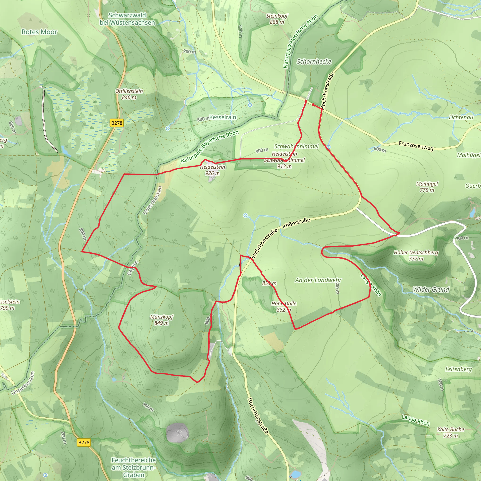 Heidelstein and Munzkopf Loop mobile static map