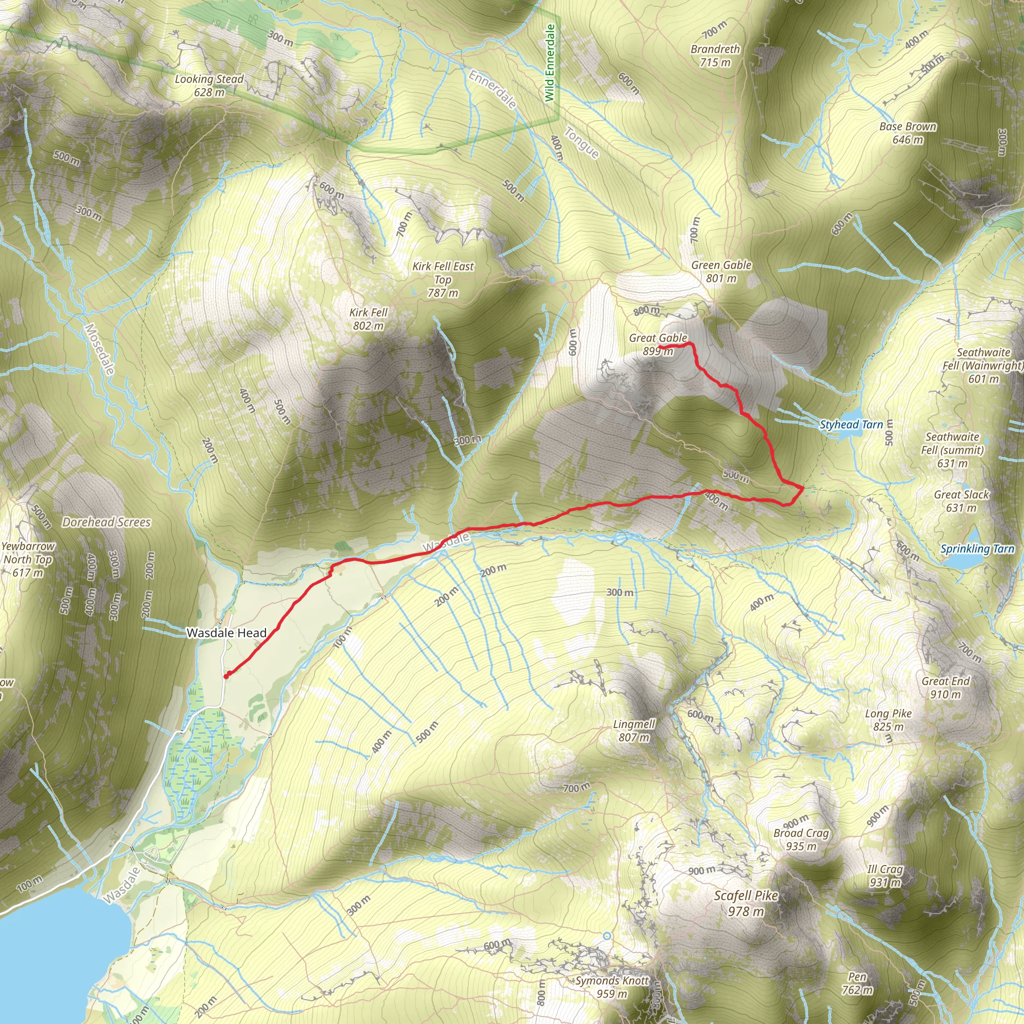 Great Gable mobile static map