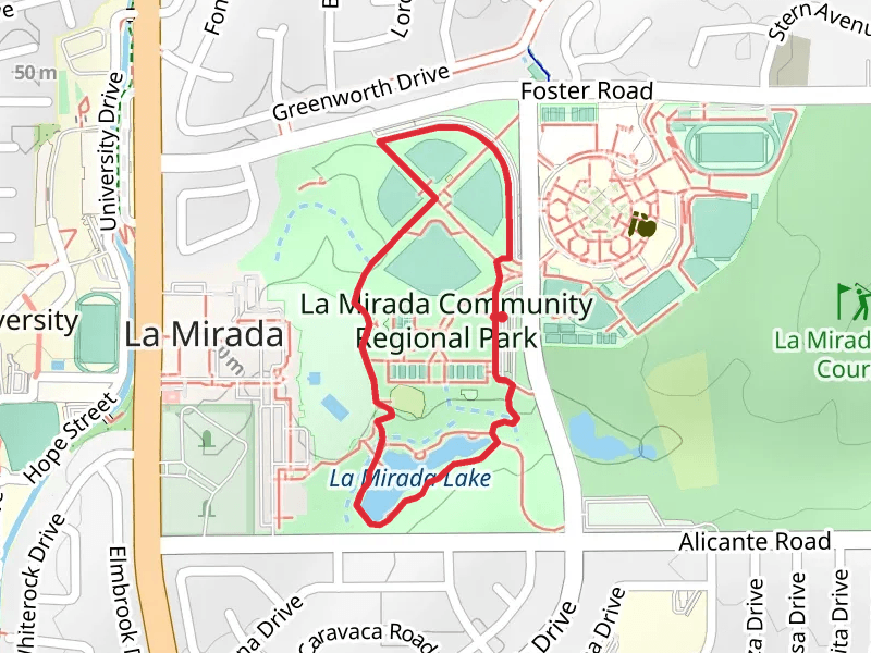 La Mirada Community Regional Park Loop