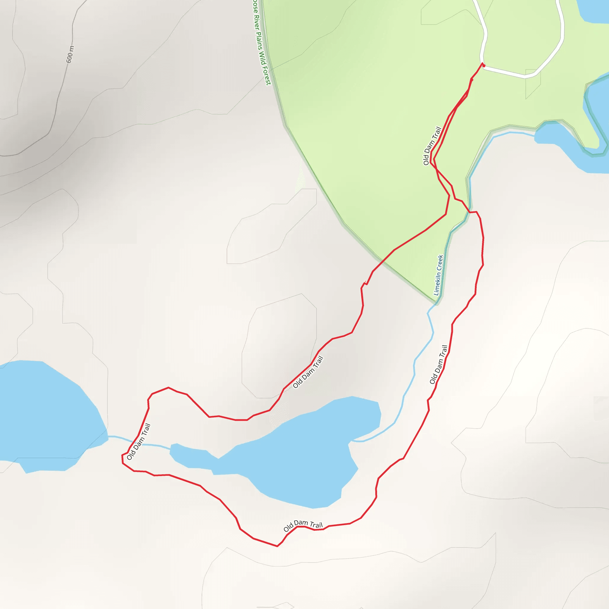 Old Dam Trail Loop mobile static map
