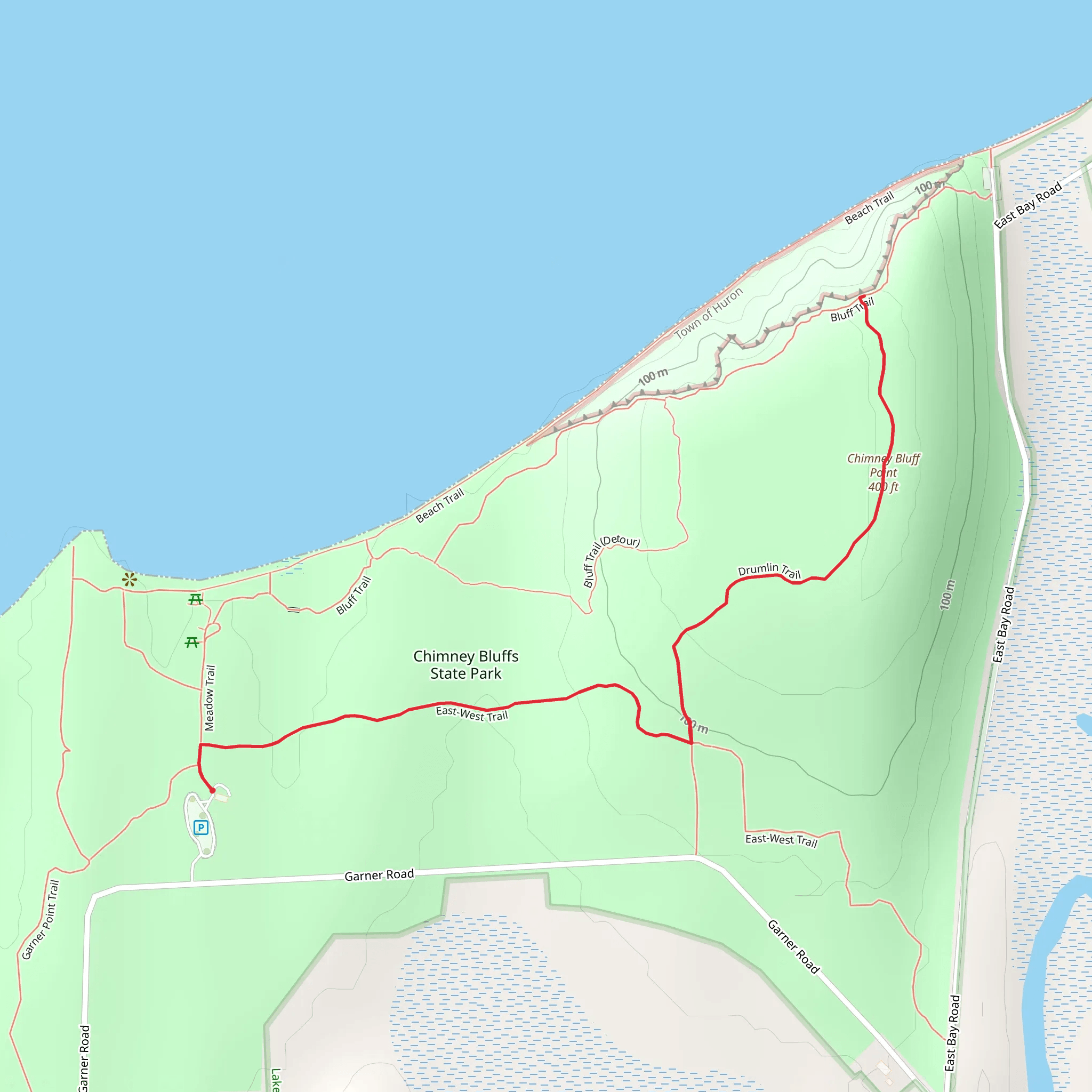 East-West Trail and Drumlin Trail mobile static map