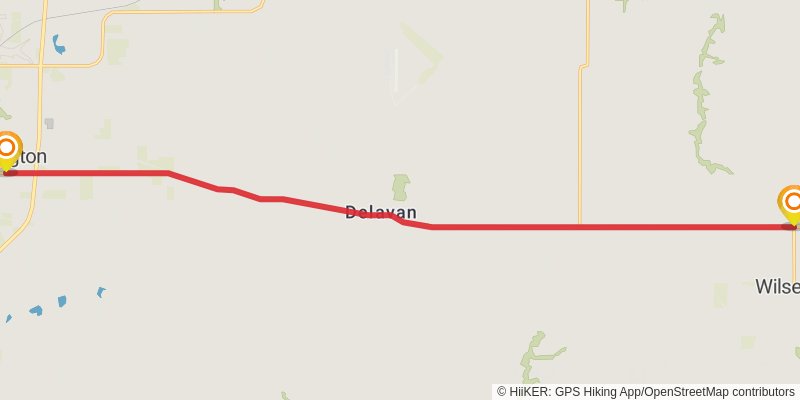 American Discovery Trail - Kansas stage 14 Map