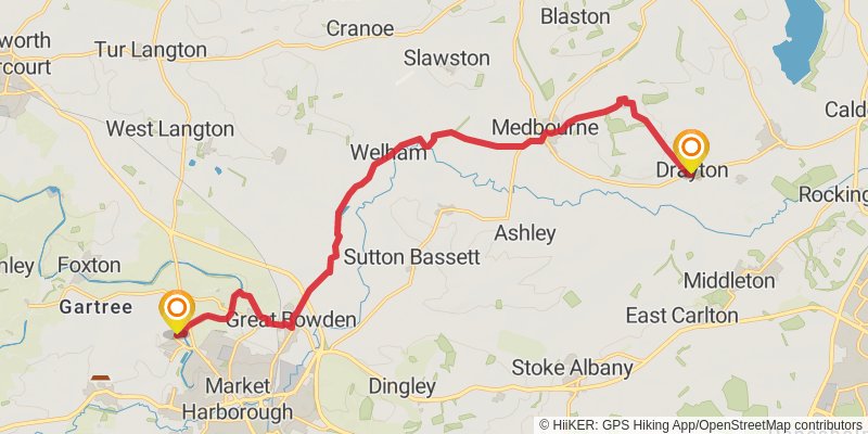 Leicestershire Border Loop Walk stage 10 Map