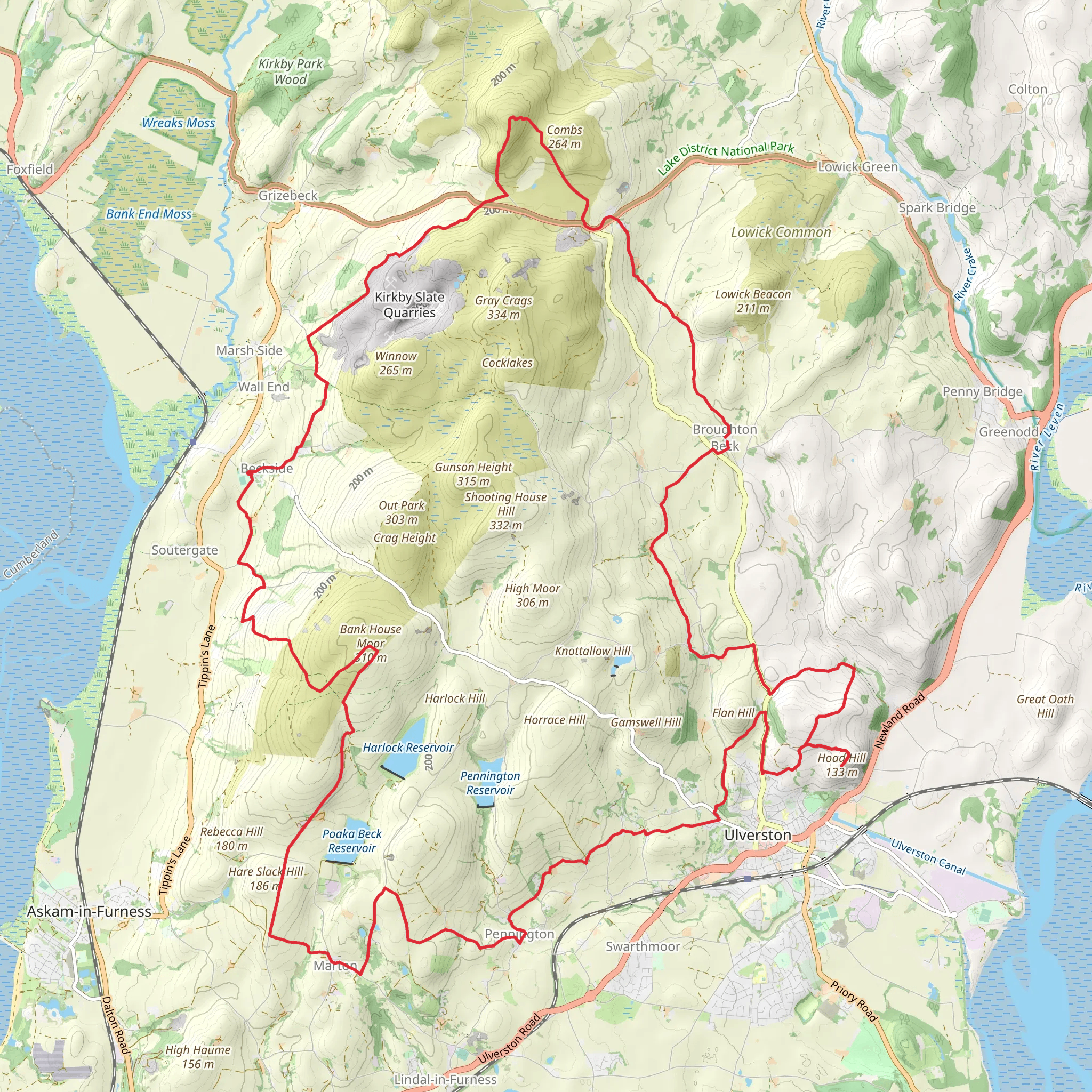 Pennington Loop from Beck Side mobile static map