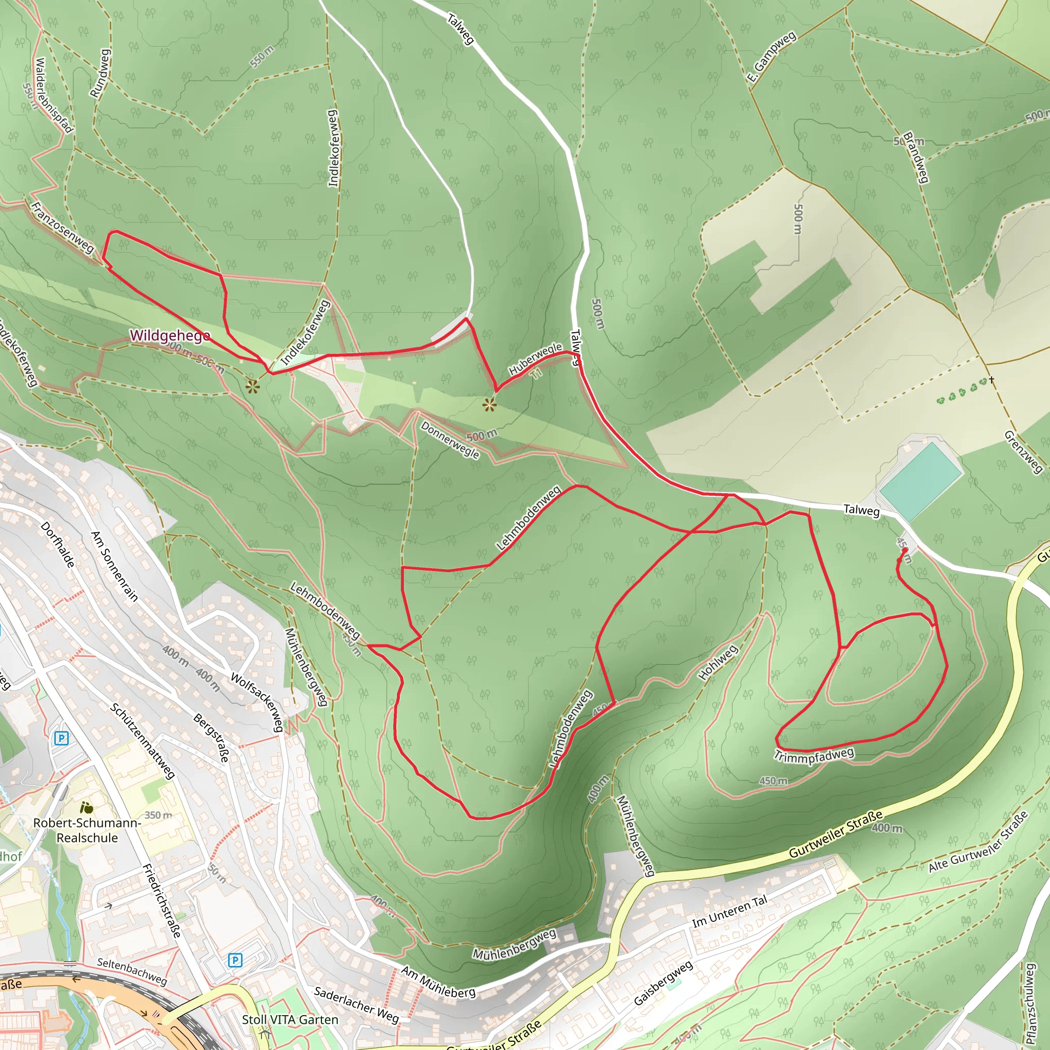 Trimmpfadweg and Wolfssteig Loop mobile static map