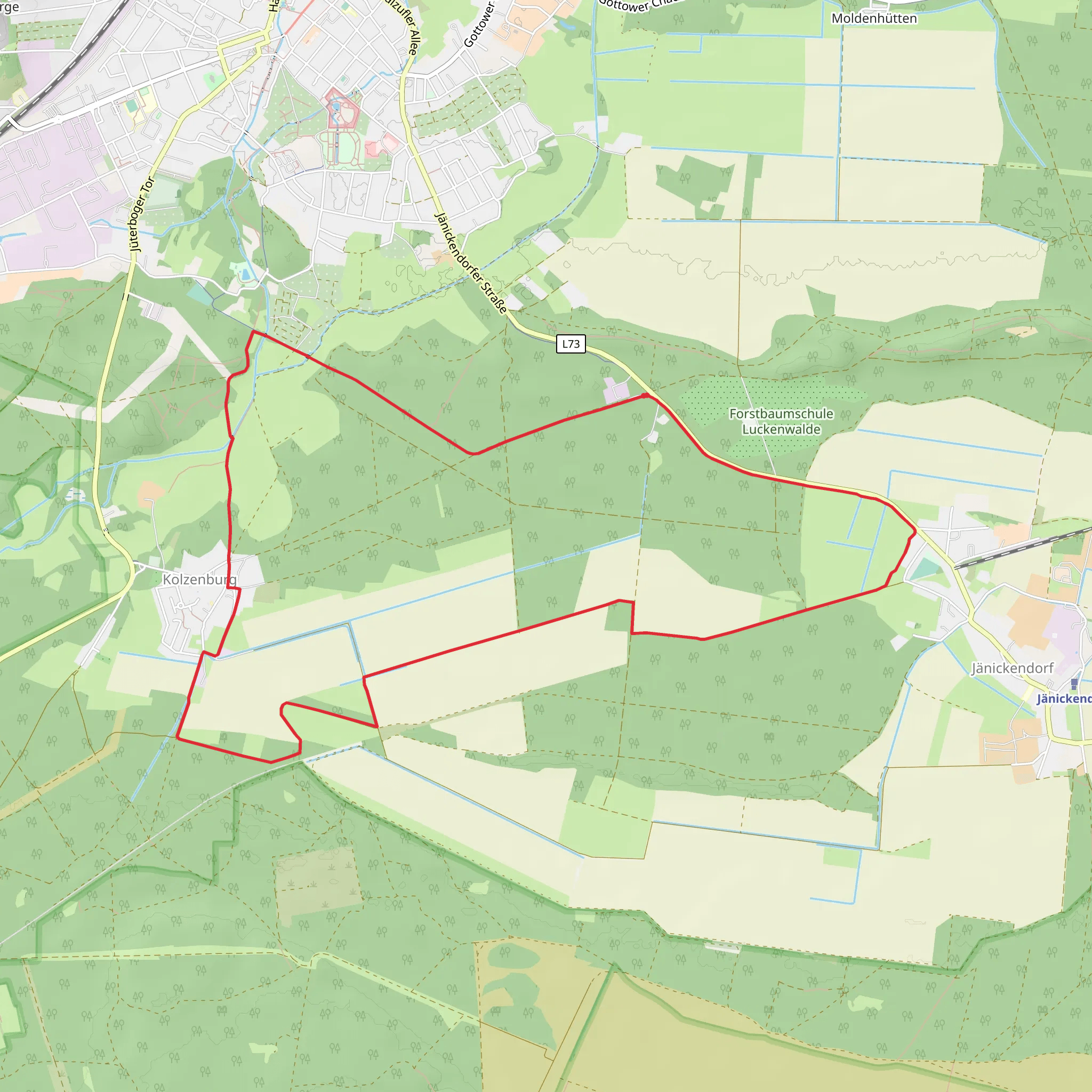 Kolzenburg Loop mobile static map