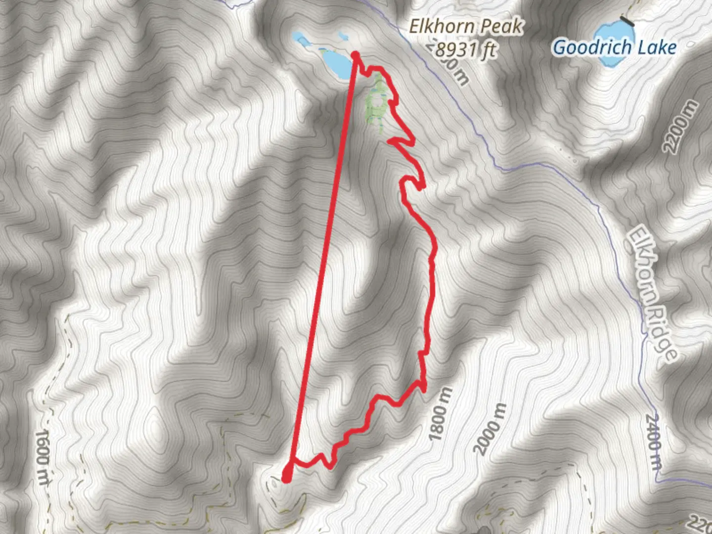 An image depicting the trail Twin Lakes Trailhead from Forest Road and its surrounding area.
