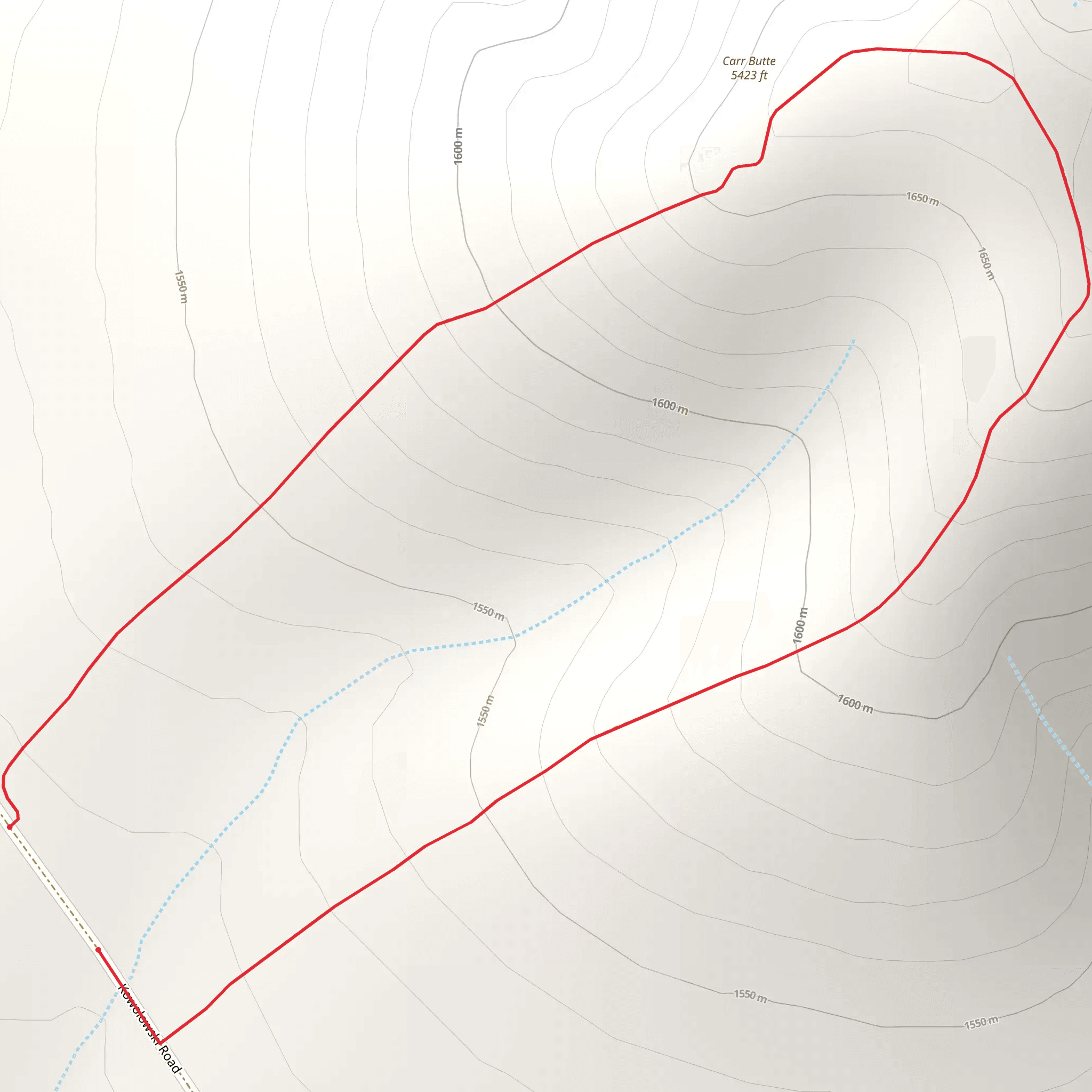 Carr Butte Loop mobile static map