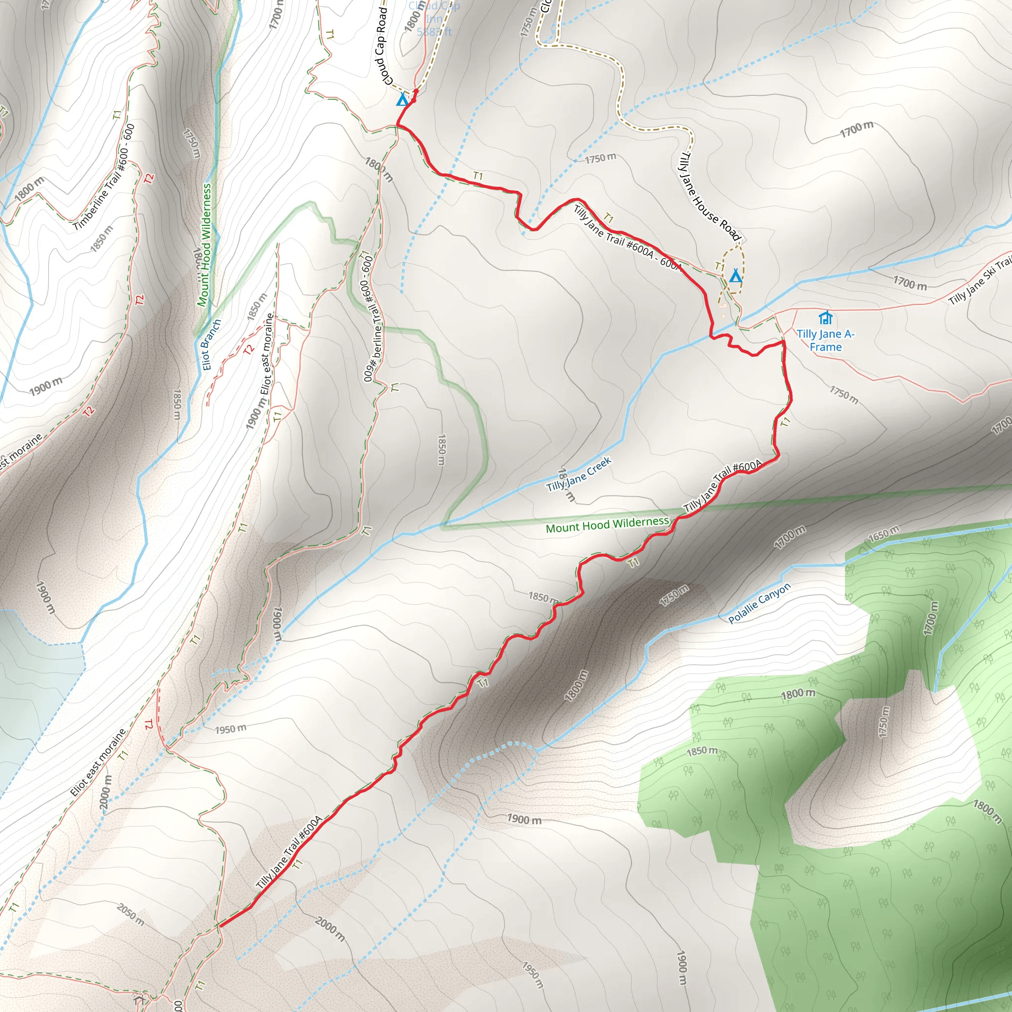 Tilly Jane Trail mobile static map