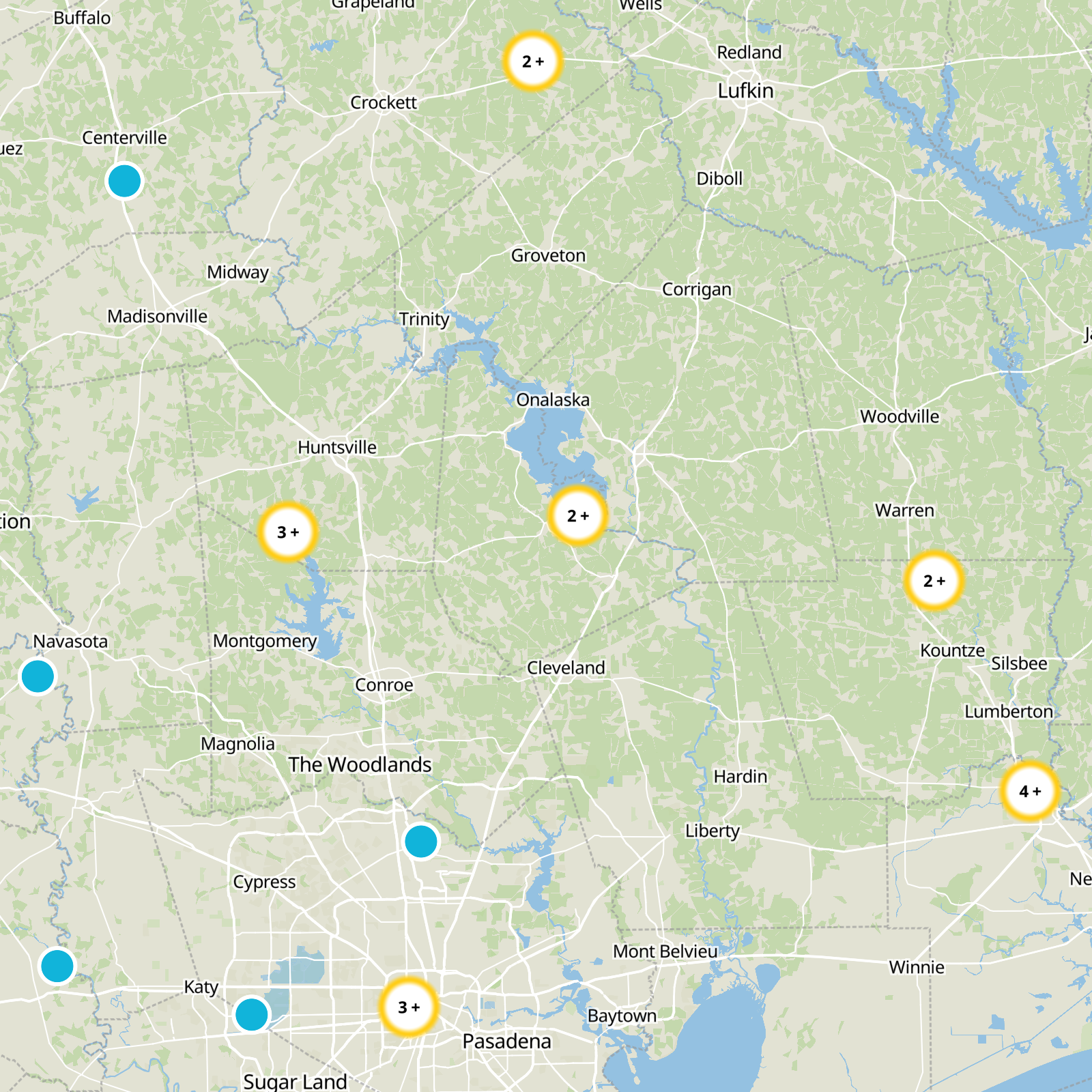 San Jacinto County Static Map