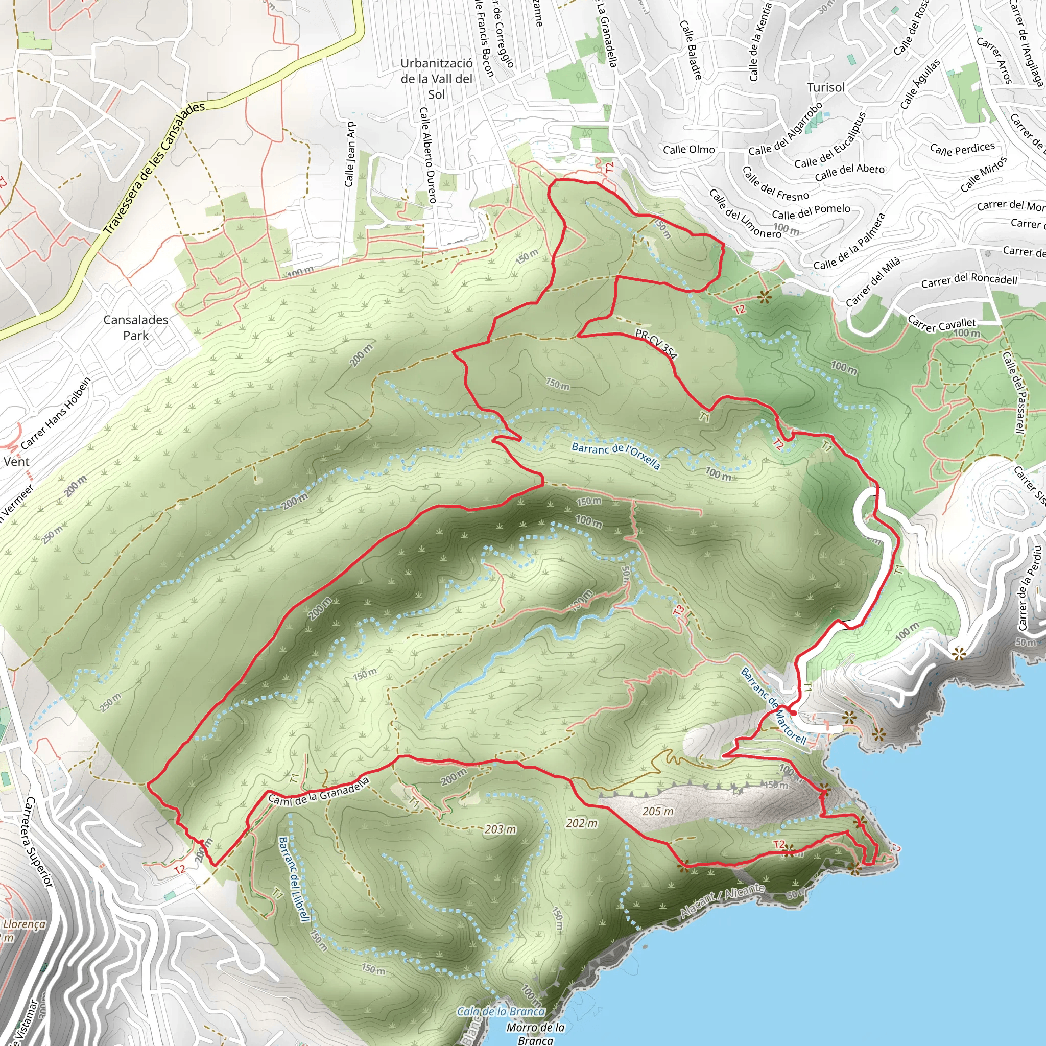 Grenadella PR CV 354 mobile static map