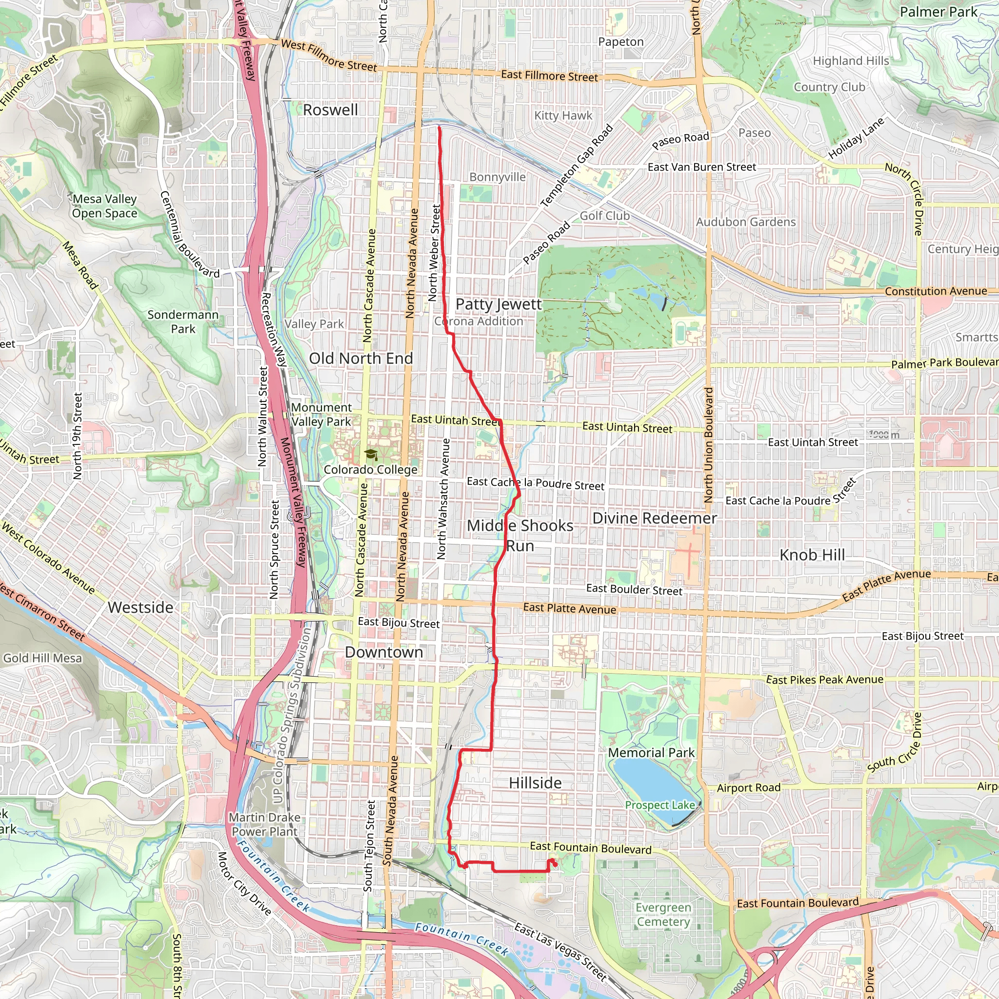 Shooks Run Trail mobile static map