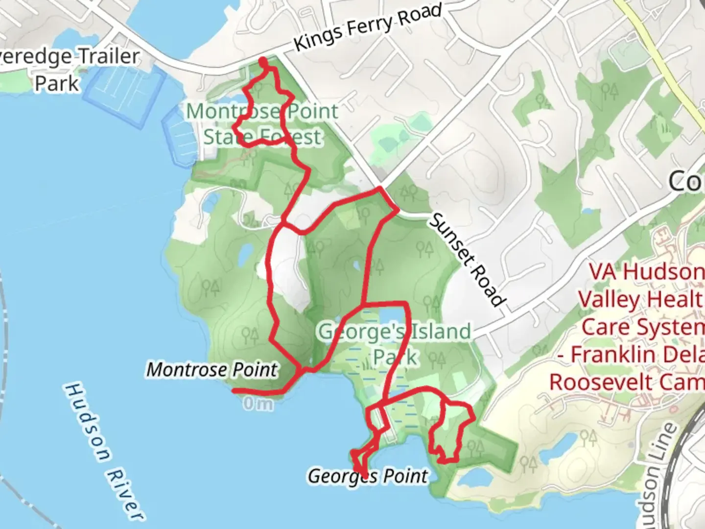 An image depicting the trail Montrose Point State Forest Loop Trail and its surrounding area.