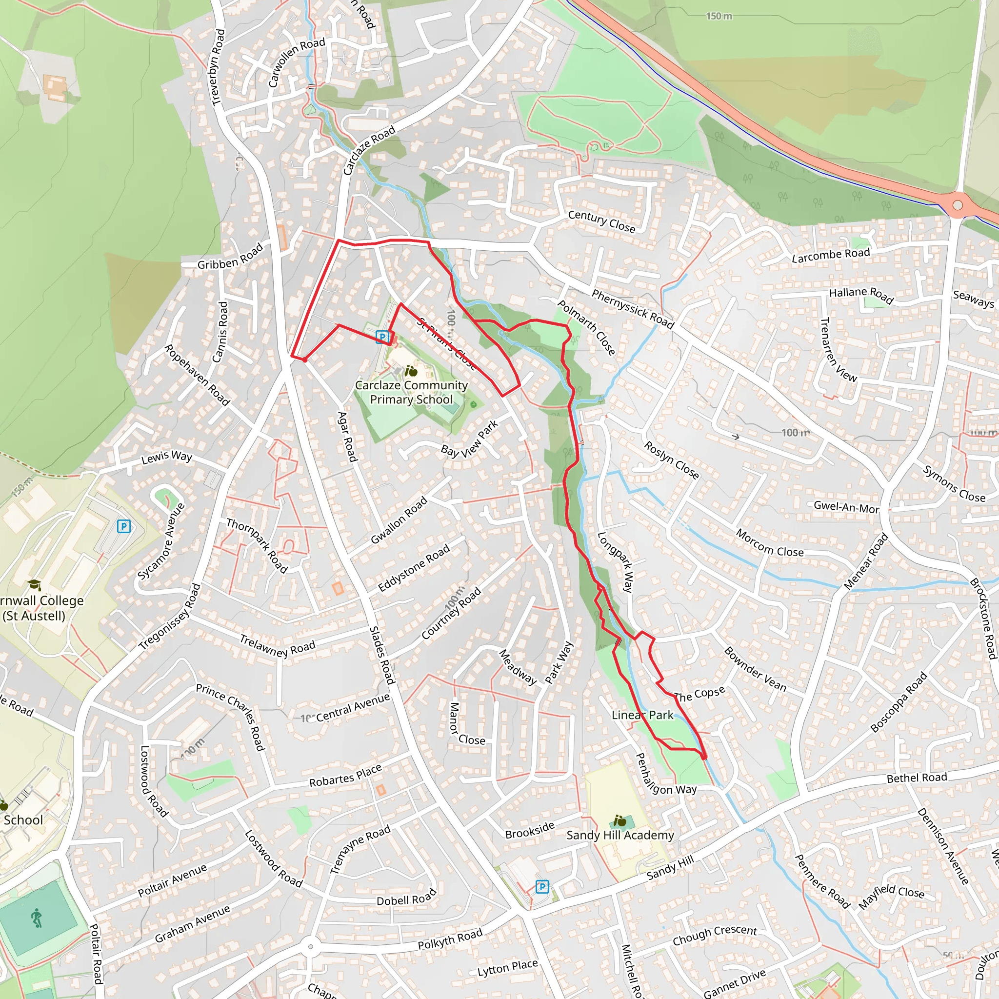 Linear Park Walk mobile static map