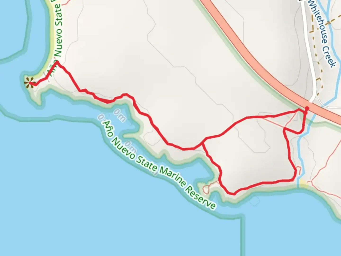 An image depicting the trail Franklin Point via Atkinson Bluff Loop Trail and its surrounding area.