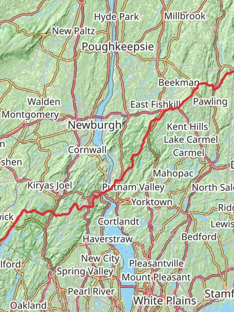 An image depicting the trail Appalachian Trail - New York and its surrounding area.