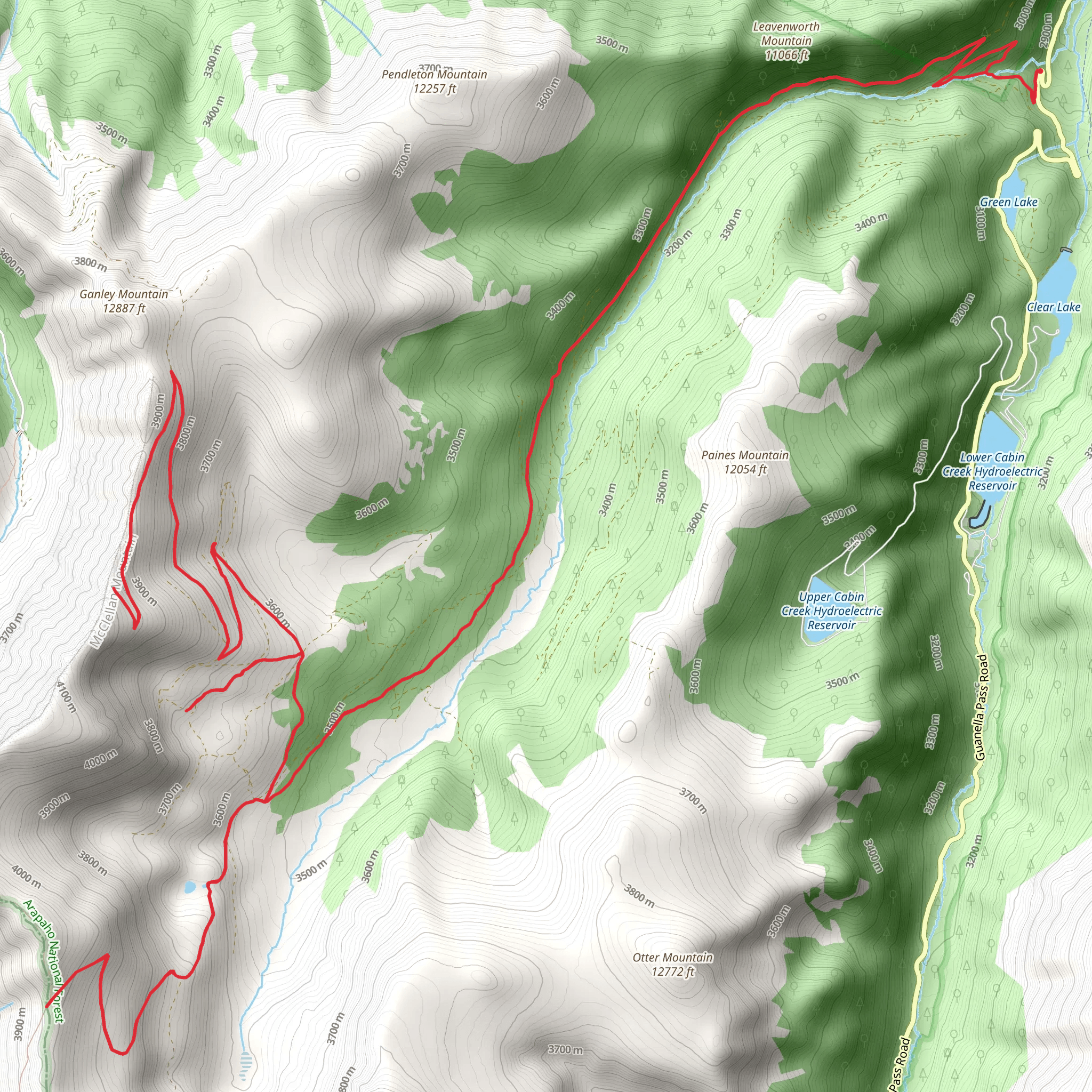 Argentine Pass and Argentine Central Railroad Grade Trail mobile static map