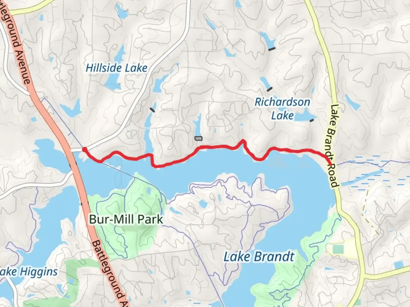 An image depicting the trail Piedmont Trail and its surrounding area.