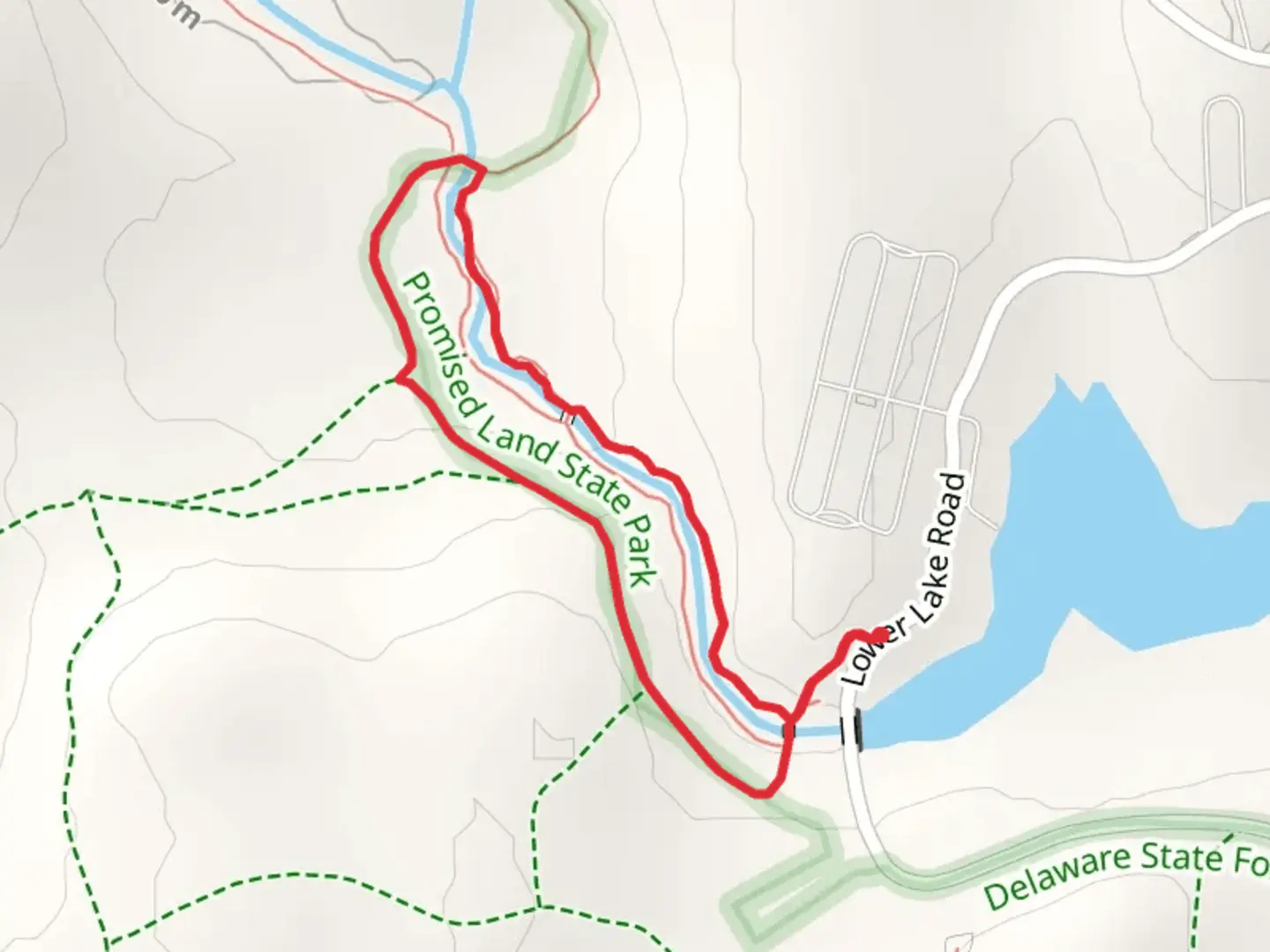 An image depicting the trail Little Falls Trail and Big Dam Ridge Trail Loop and its surrounding area.
