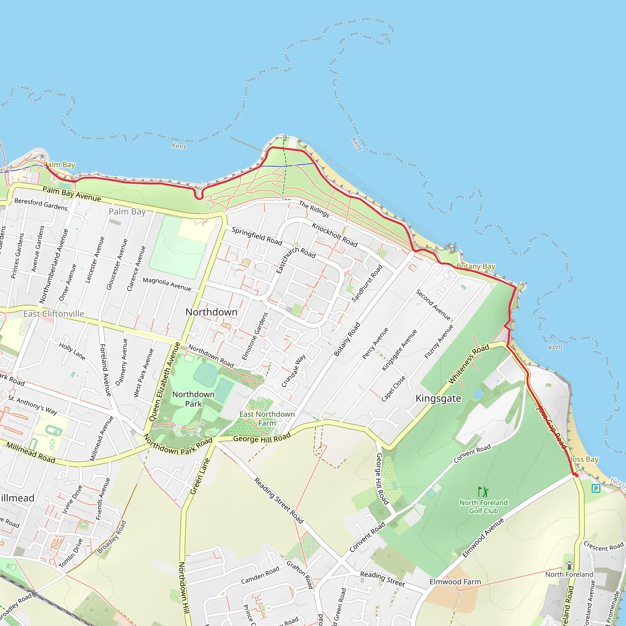 Botany Bay Kent mobile static map