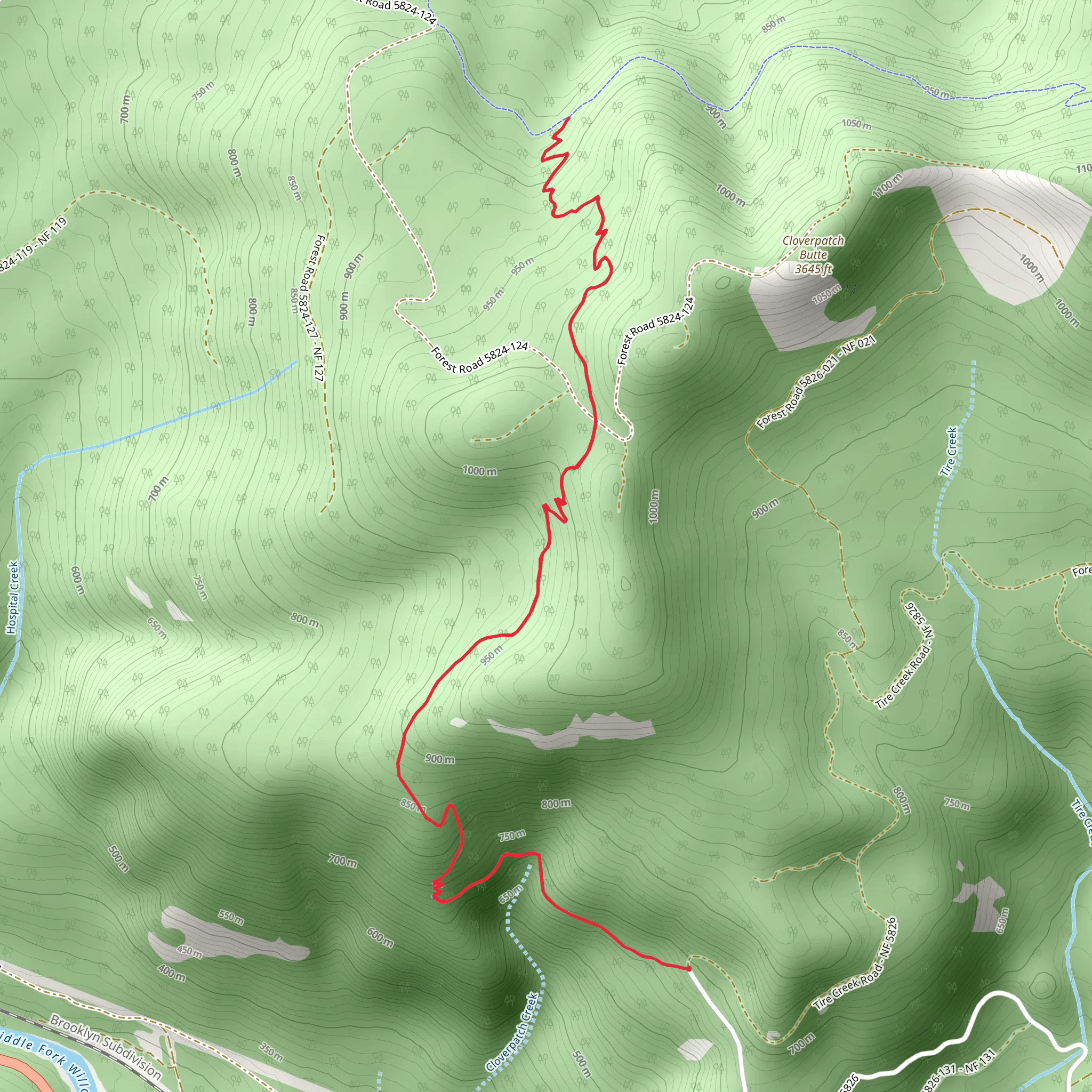 Clover Patch Trail mobile static map