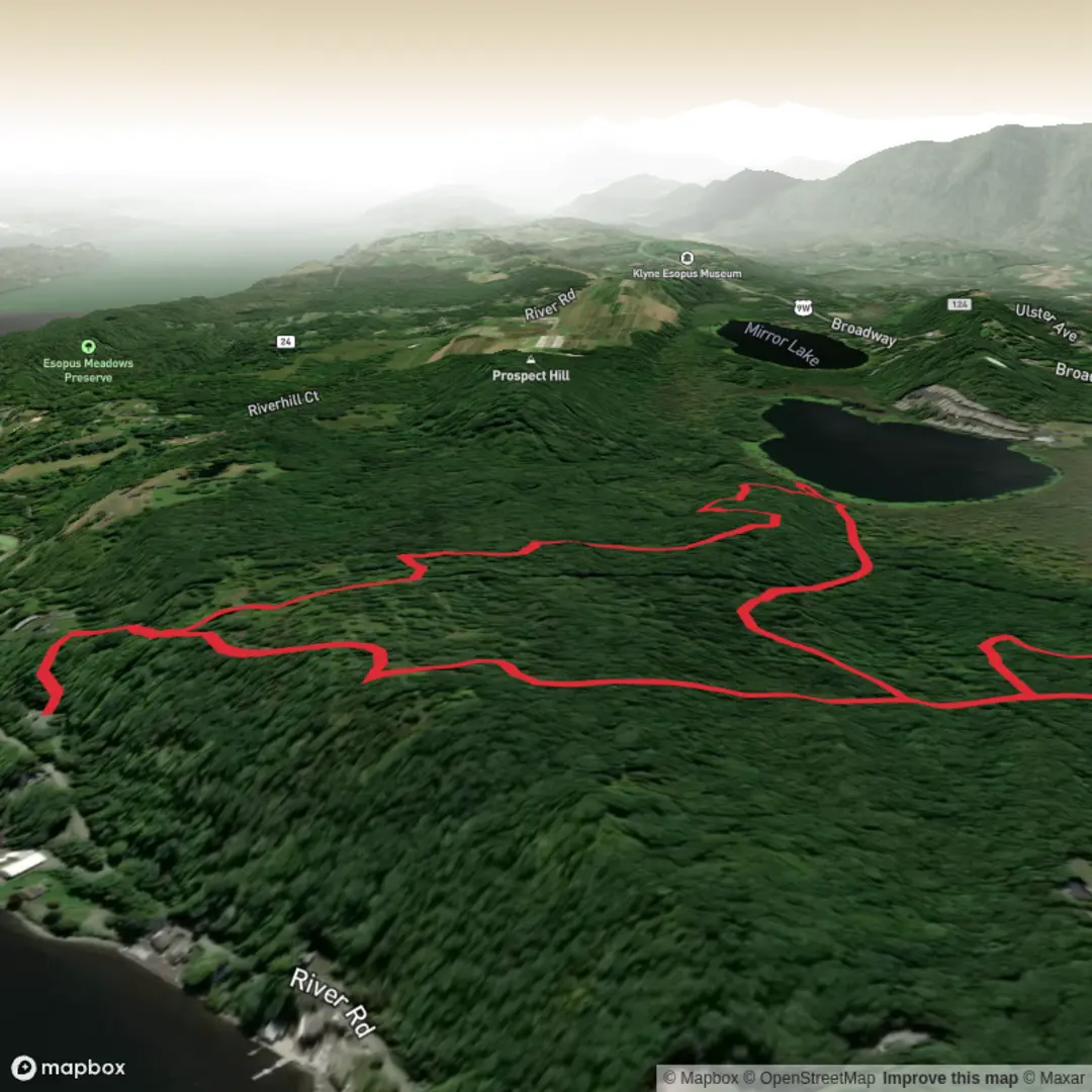An image depicting the trail Esopus Lake and Camp Chi-wan-da Loop and its surrounding area.