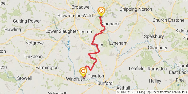 Seven Shires Way stage 18 Map