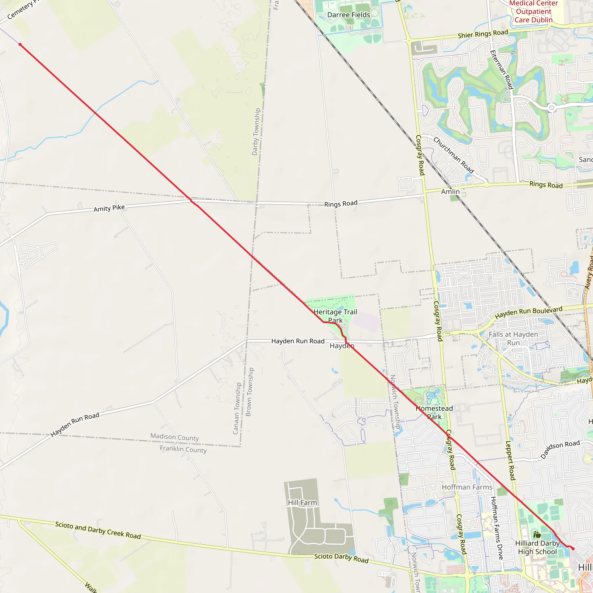 Heritage Rail Trail mobile static map