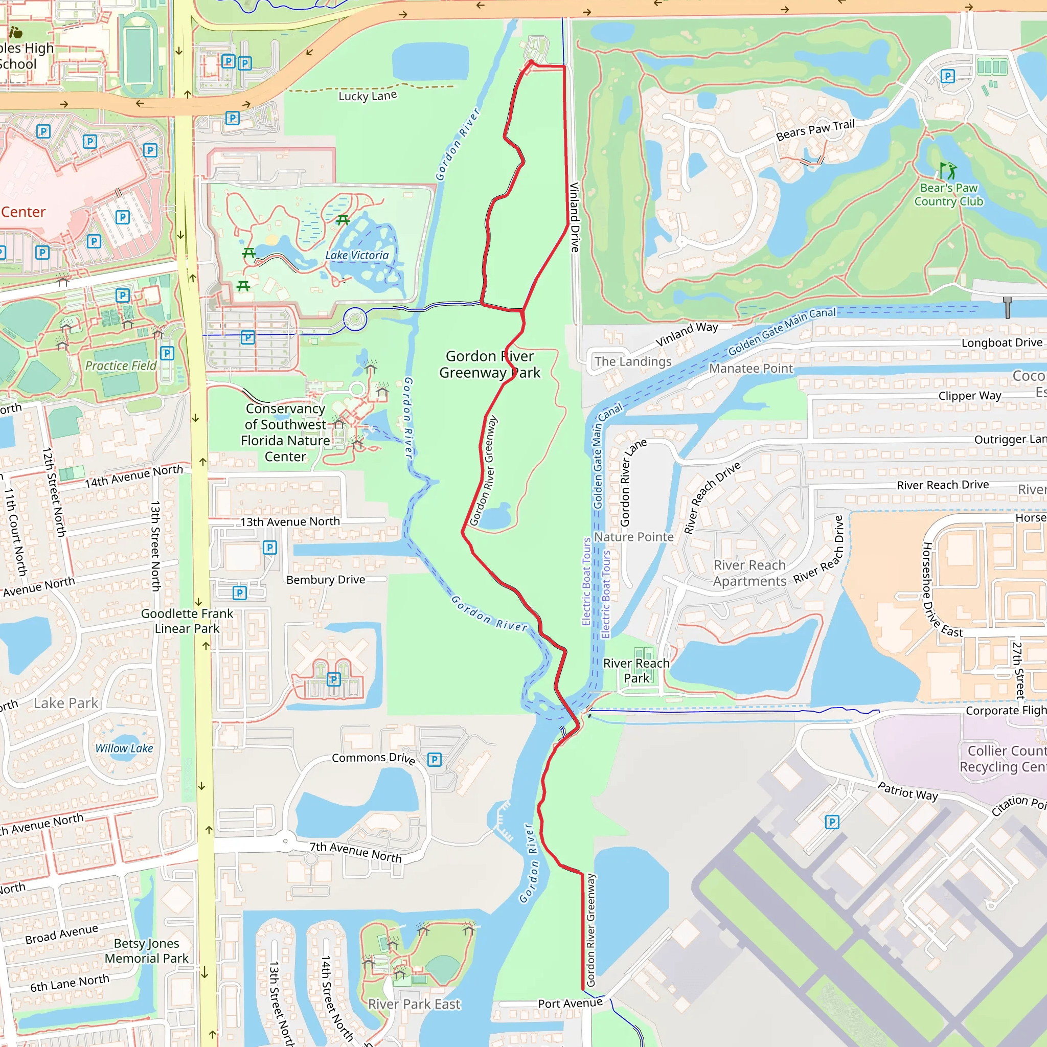 Gordon River Greenway mobile static map