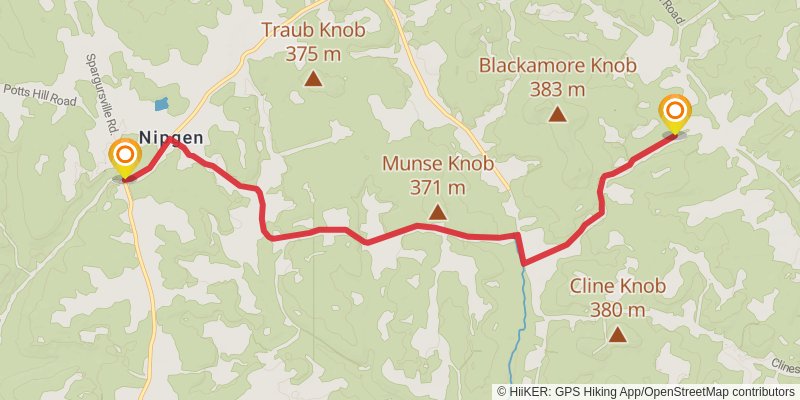 North Country Trail - Ohio stage 42 Map