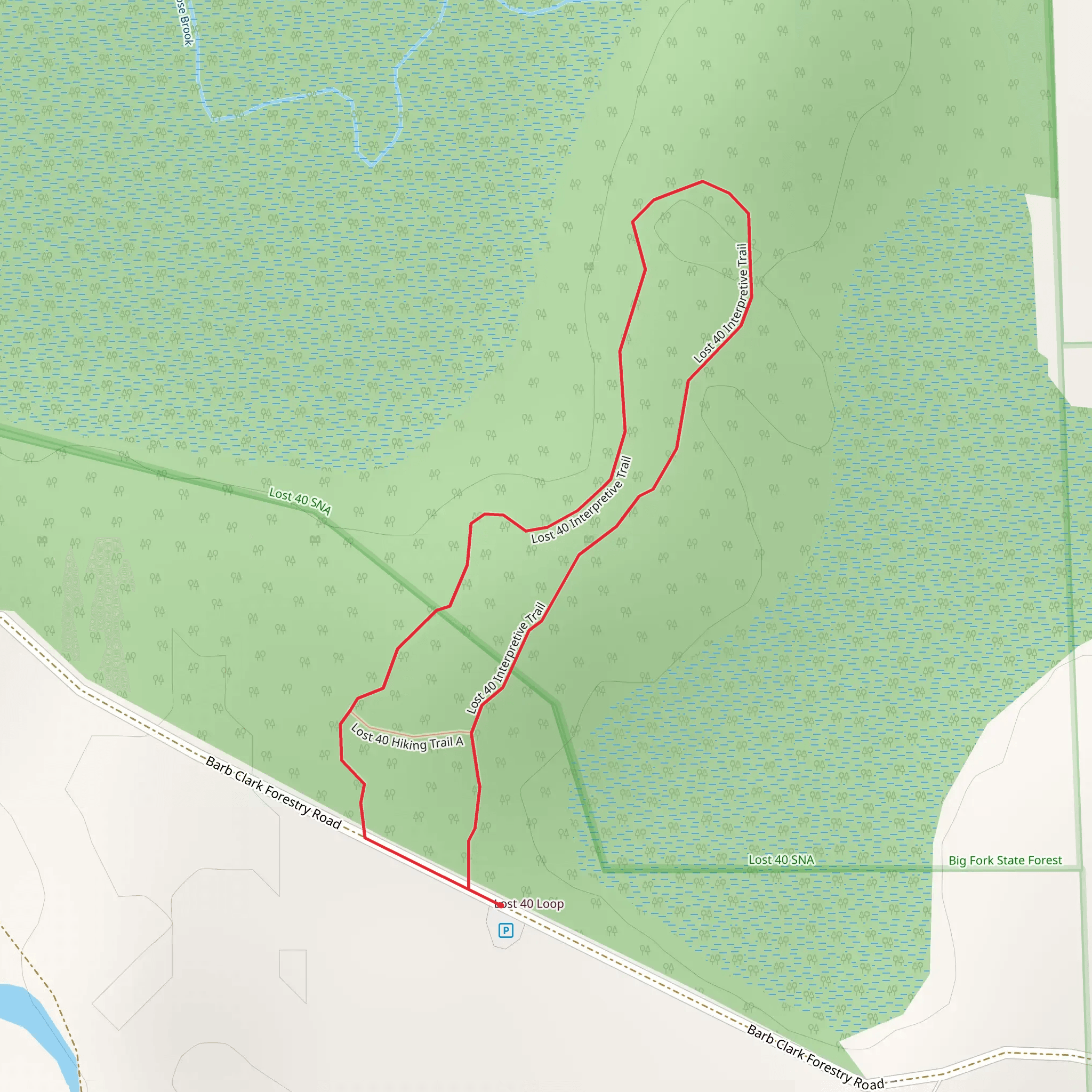 Lost 40 Interpretive Loop Trail mobile static map