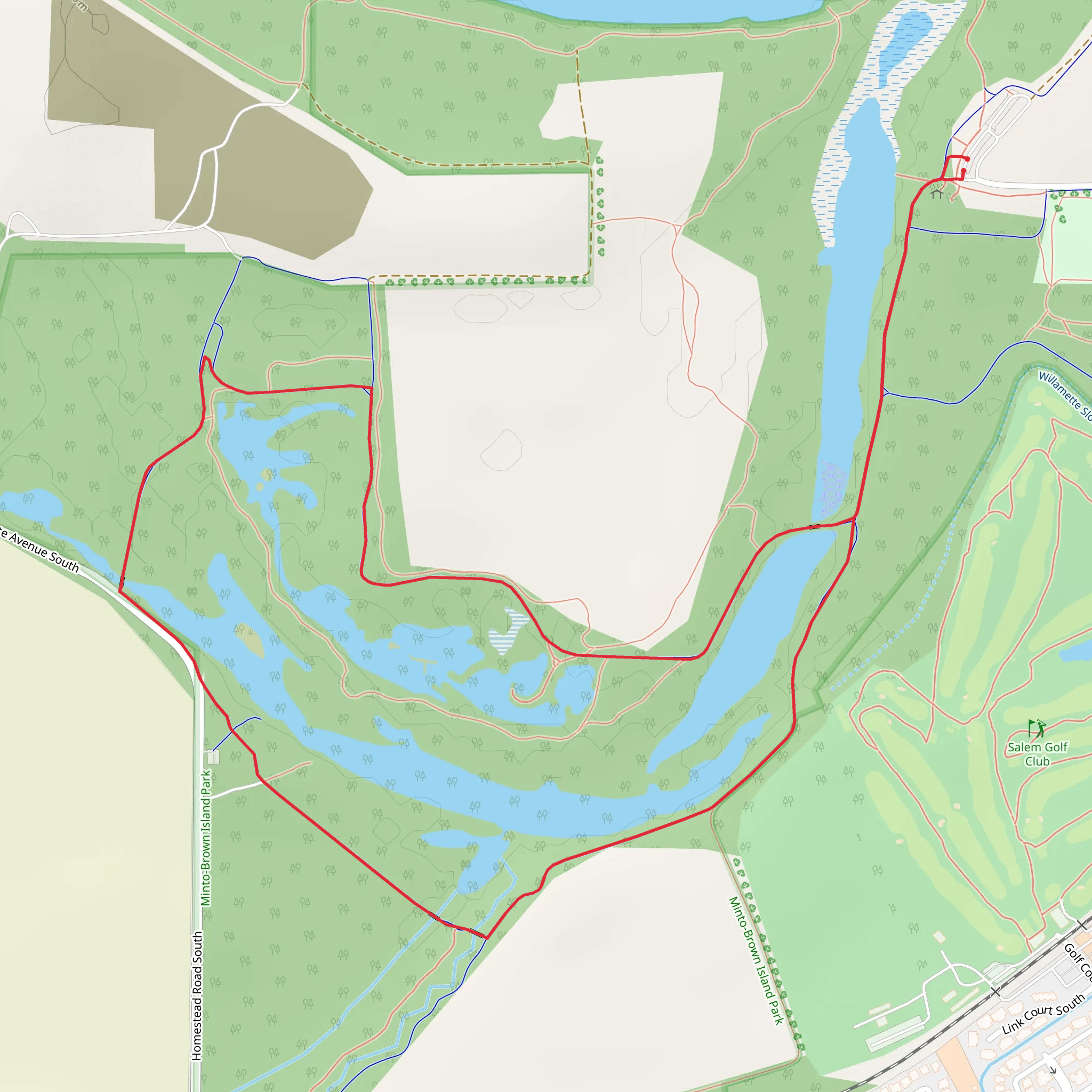 Willamette Slough Loop mobile static map