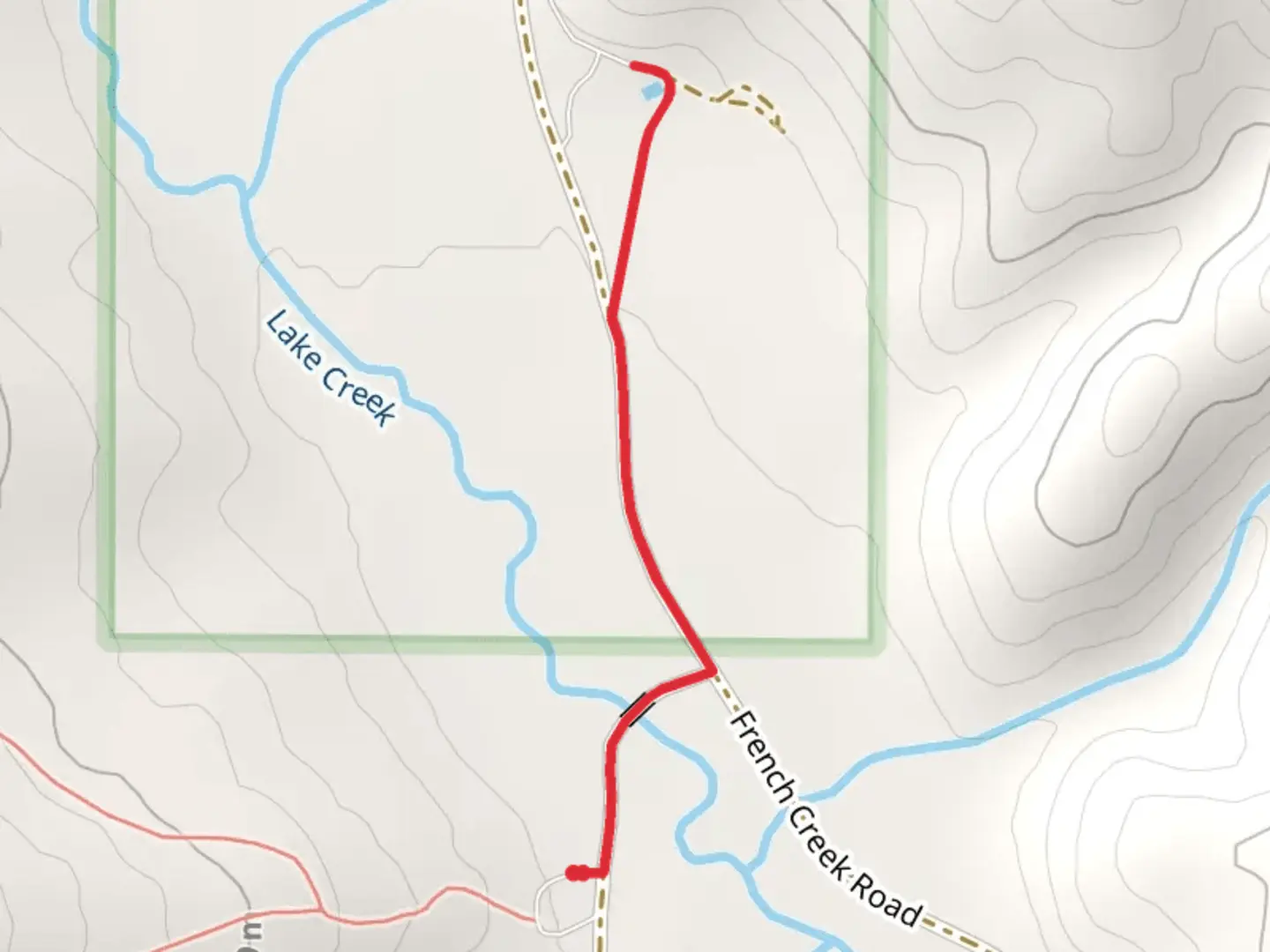 An image depicting the trail Burgdorf Hotspring and its surrounding area.