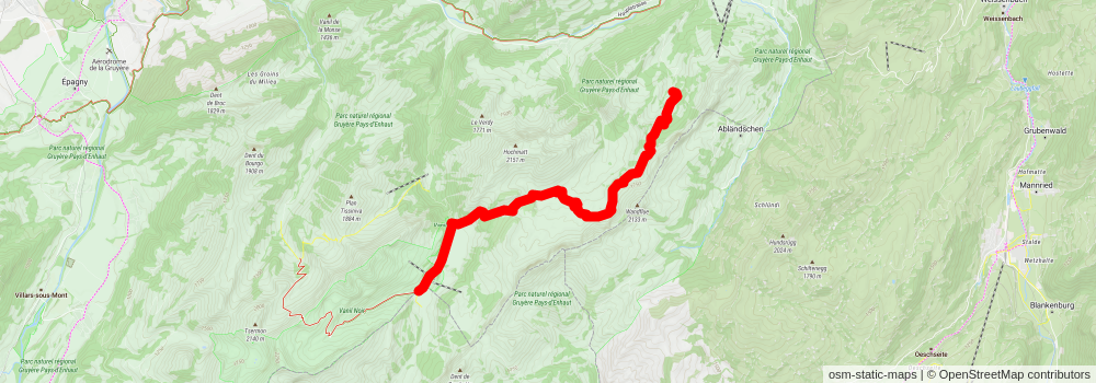 Freiburger Voralpenweg stage 4 Map