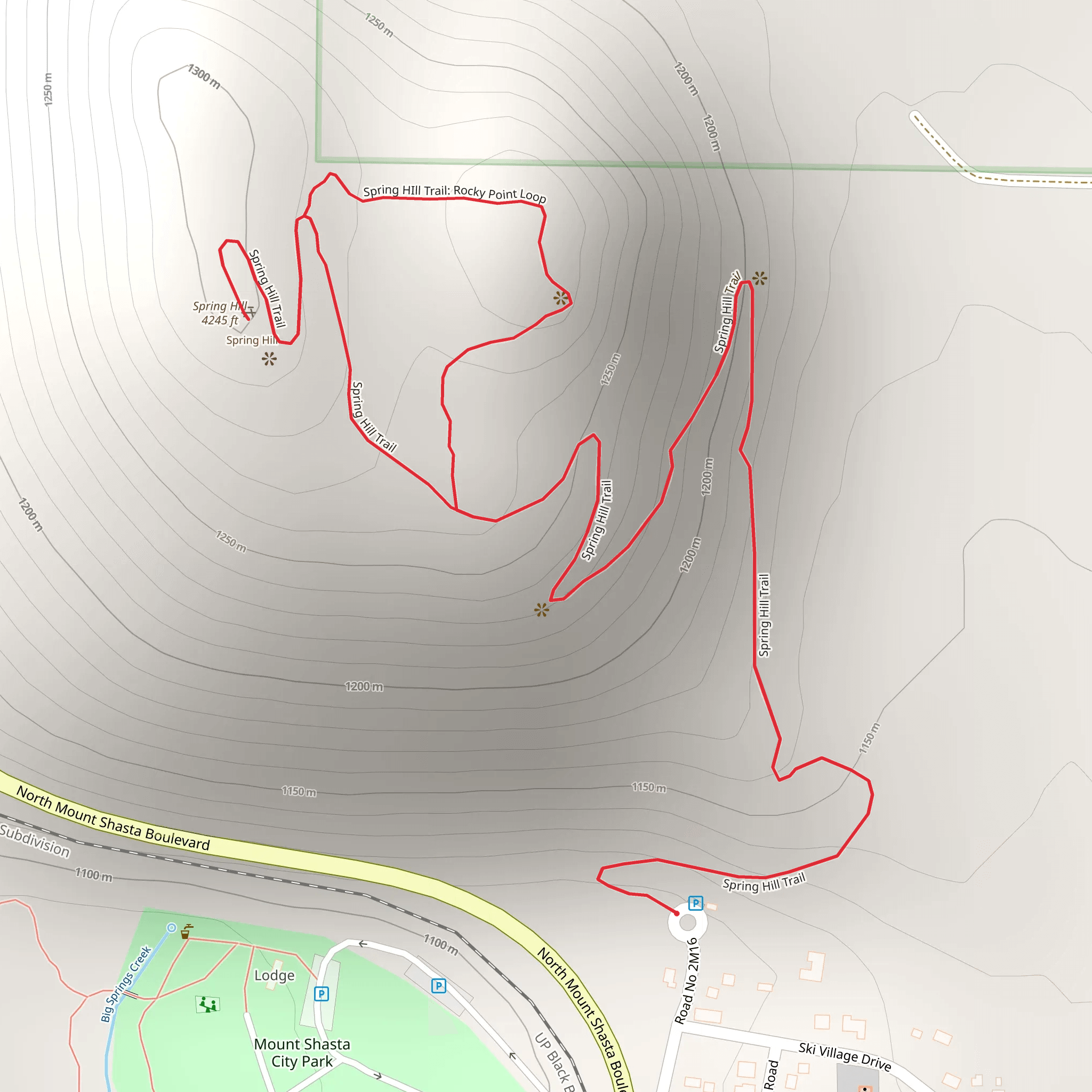 Spring Hill Loop Trail mobile static map