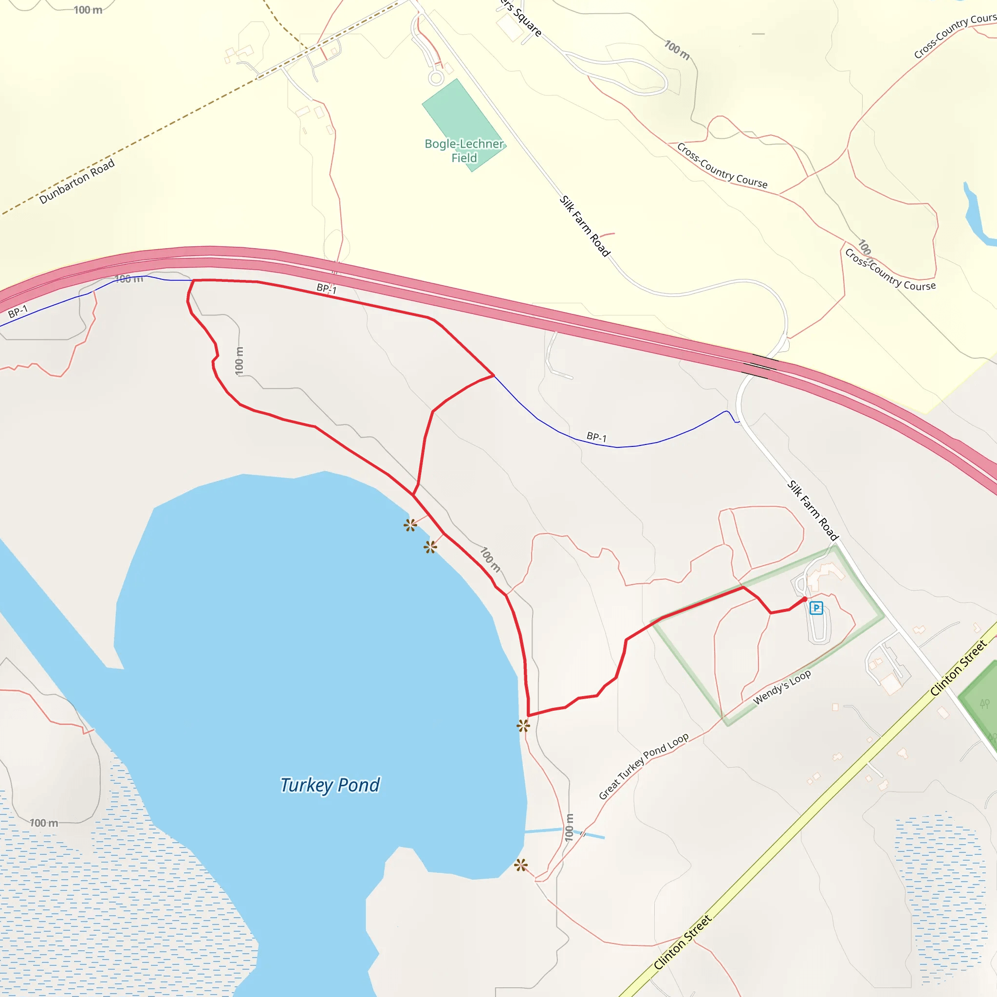 Turkey Pond Short Trail mobile static map