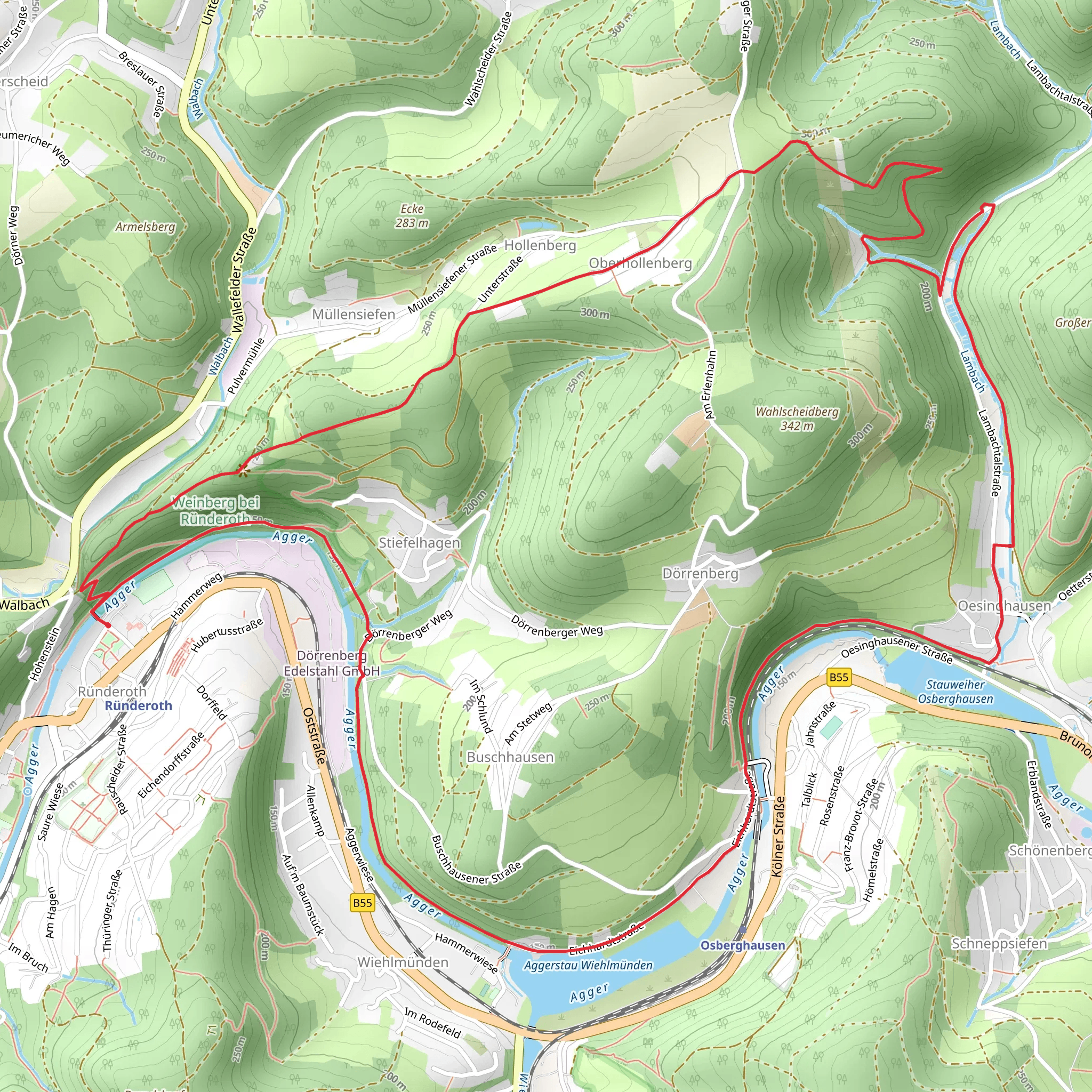 Haldyturm, Dorrenberg Loop via Panoramaweg Nord and Zum Oesinghauser Feld mobile static map