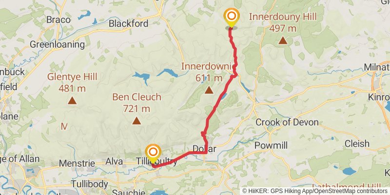 Mary Queen of Scots Way stage 6 Map