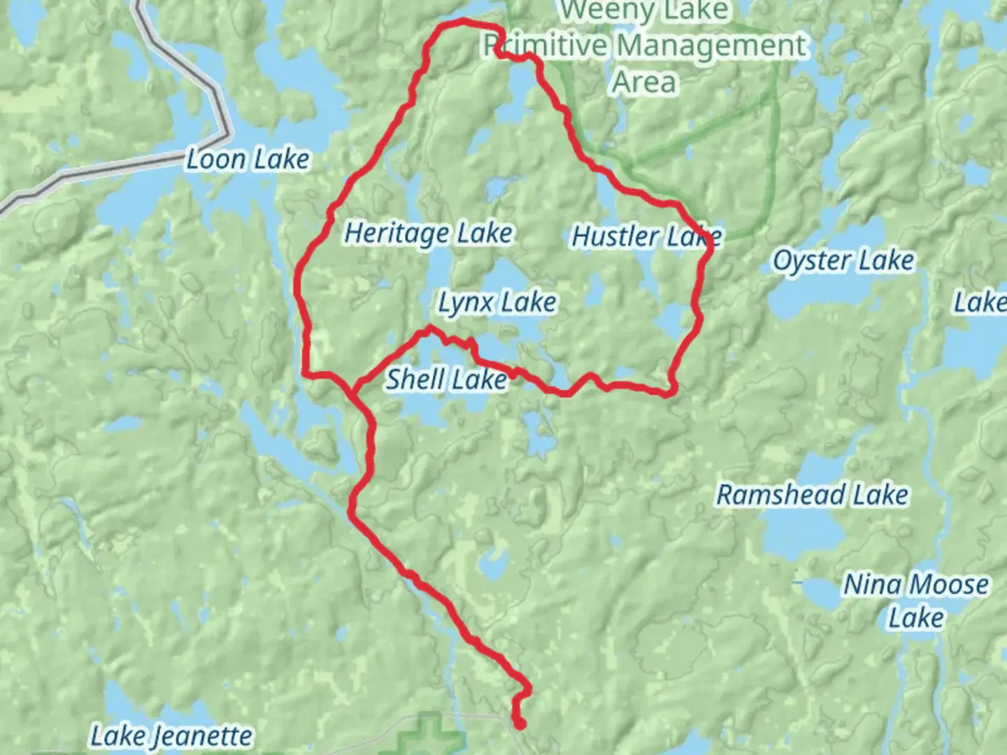 An image depicting the trail Sioux Hustler Loop Trail and its surrounding area.