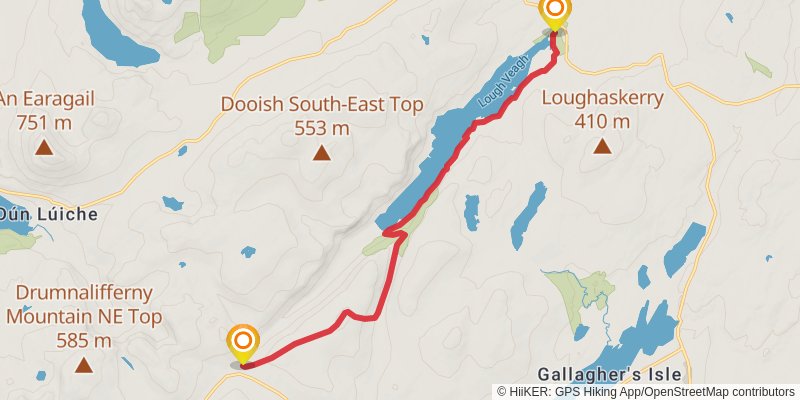Lough Veagh and Farscallop Loop stage 2 Map