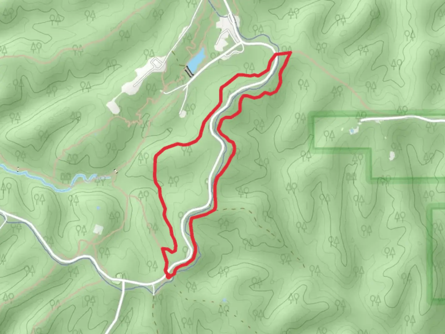 An image depicting the trail Mason Ridge and Low Gap Loop Trail and its surrounding area.