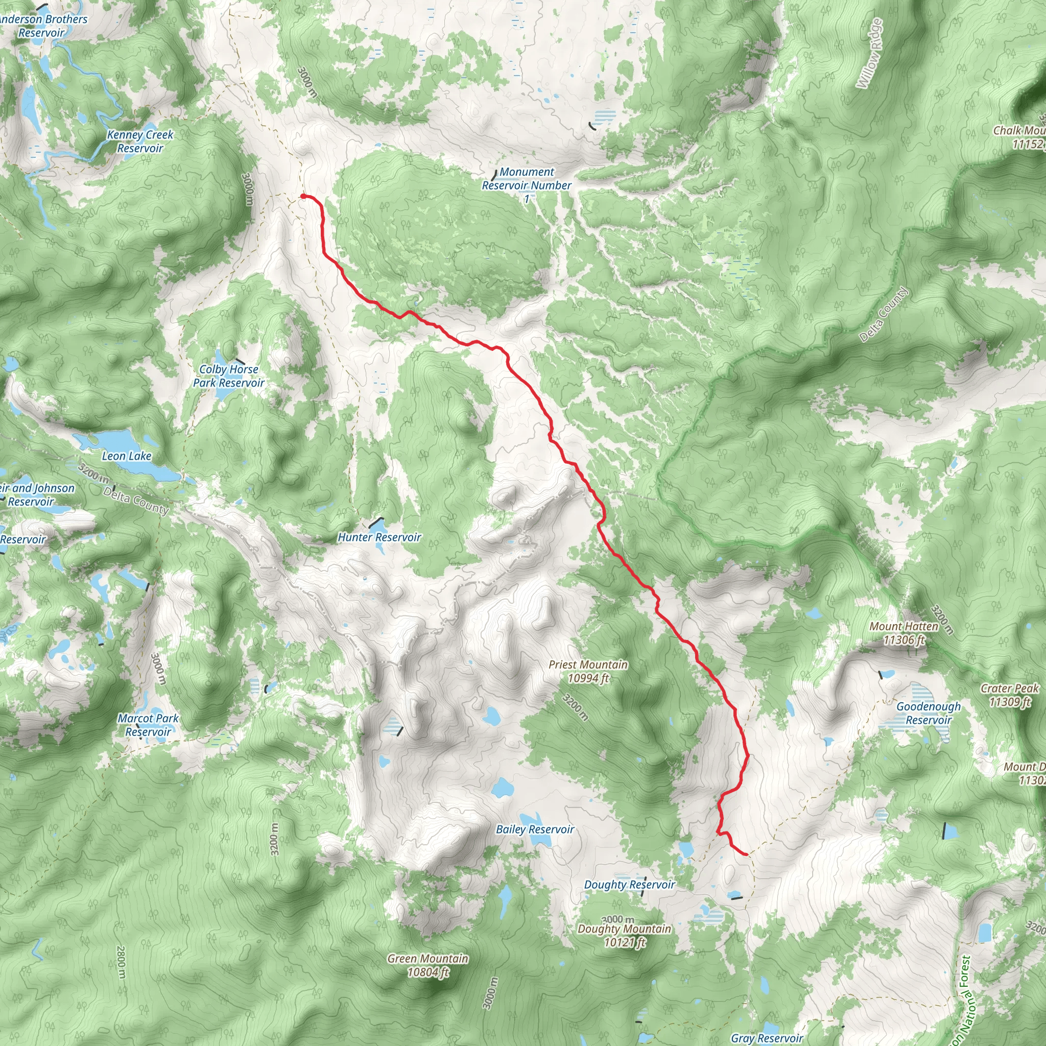 East Leon Trail mobile static map