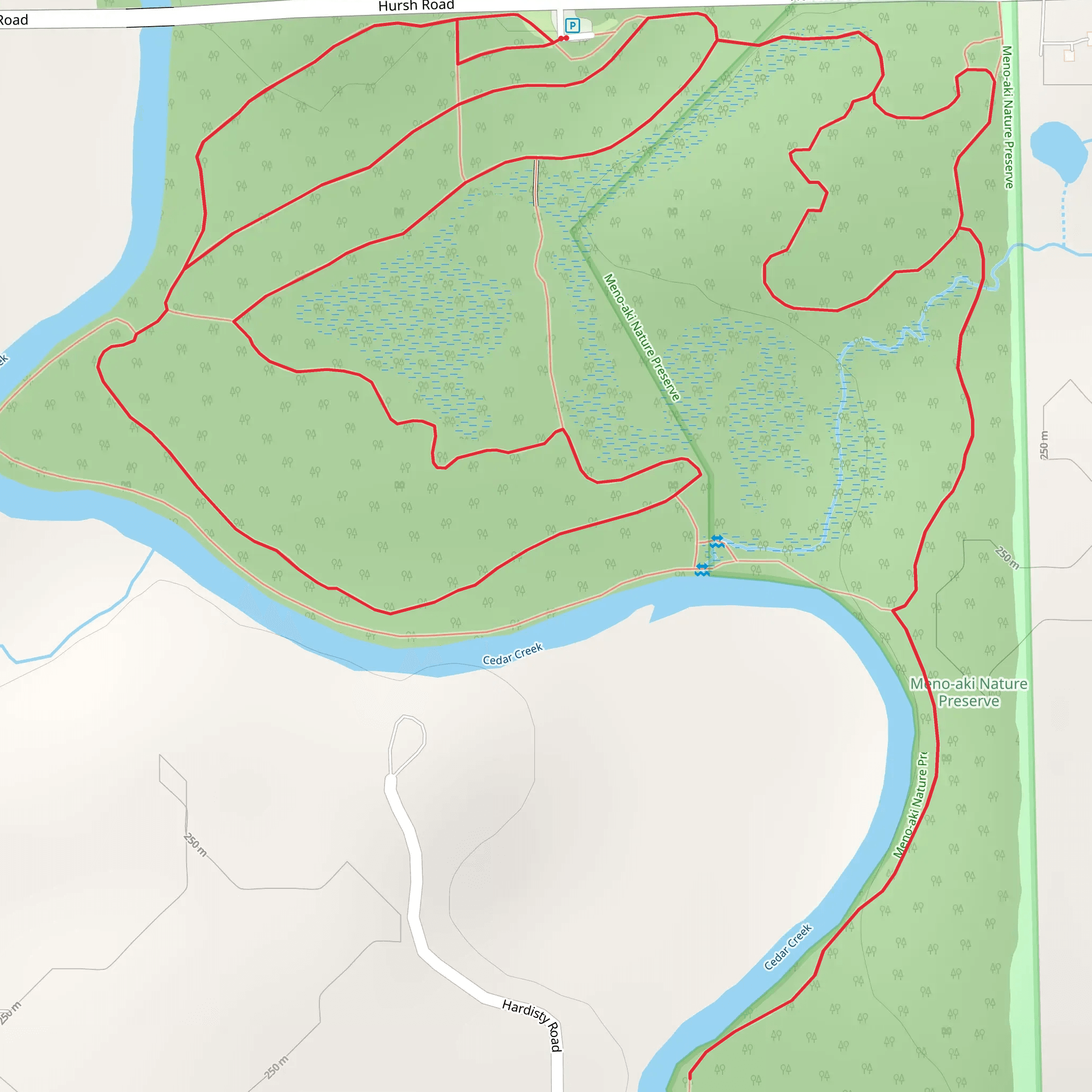 Cedar Creek Loop mobile static map