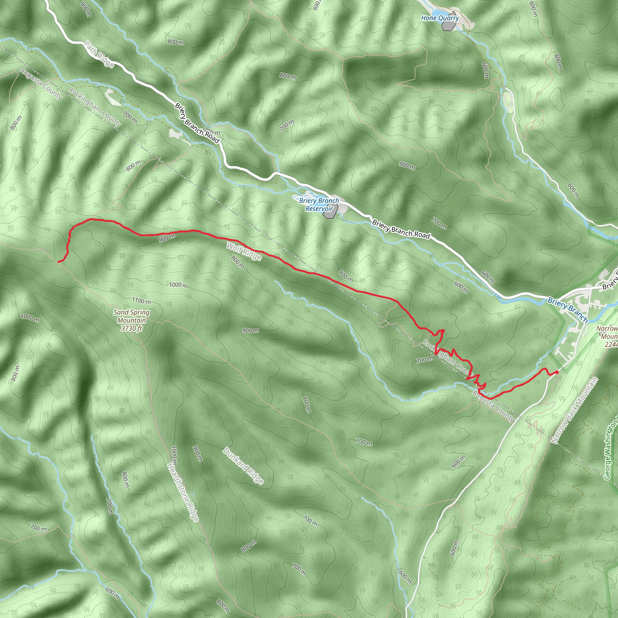 Wolf Ridge Trail mobile static map