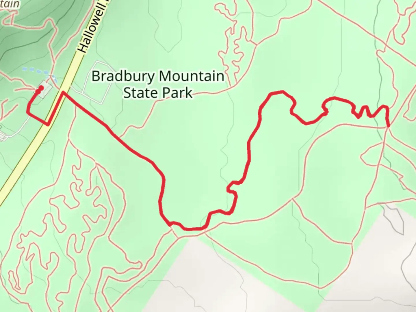 An image depicting the trail Fox West Trail and Link Trail and its surrounding area.