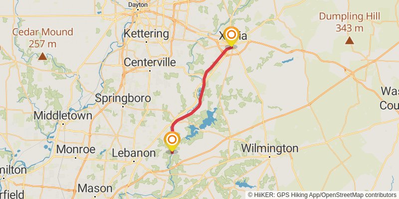 Little Miami Scenic Trail stage 4 Map